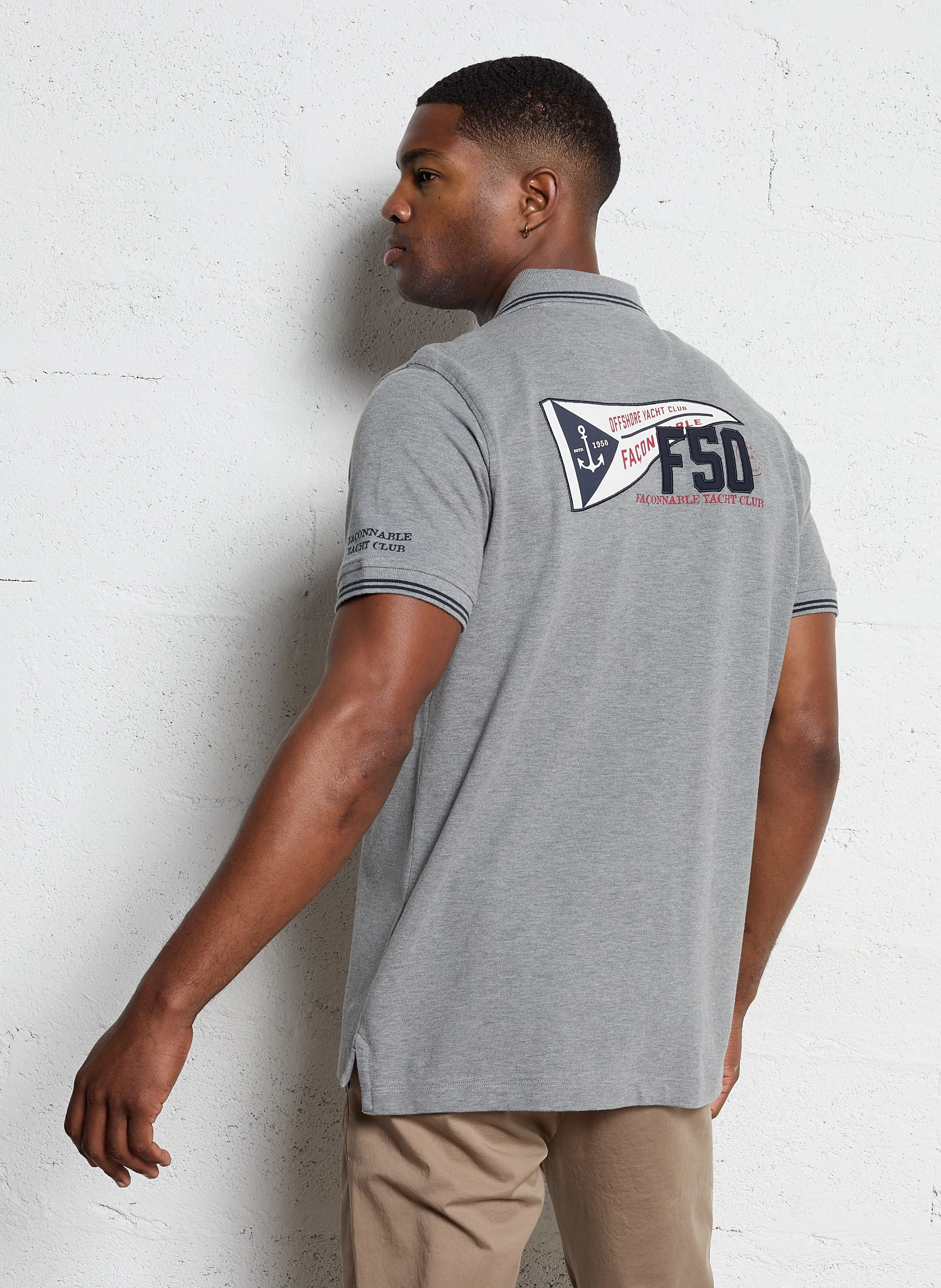  FACONNABLE   Polo regular-fit in cotone piqué | Grigio