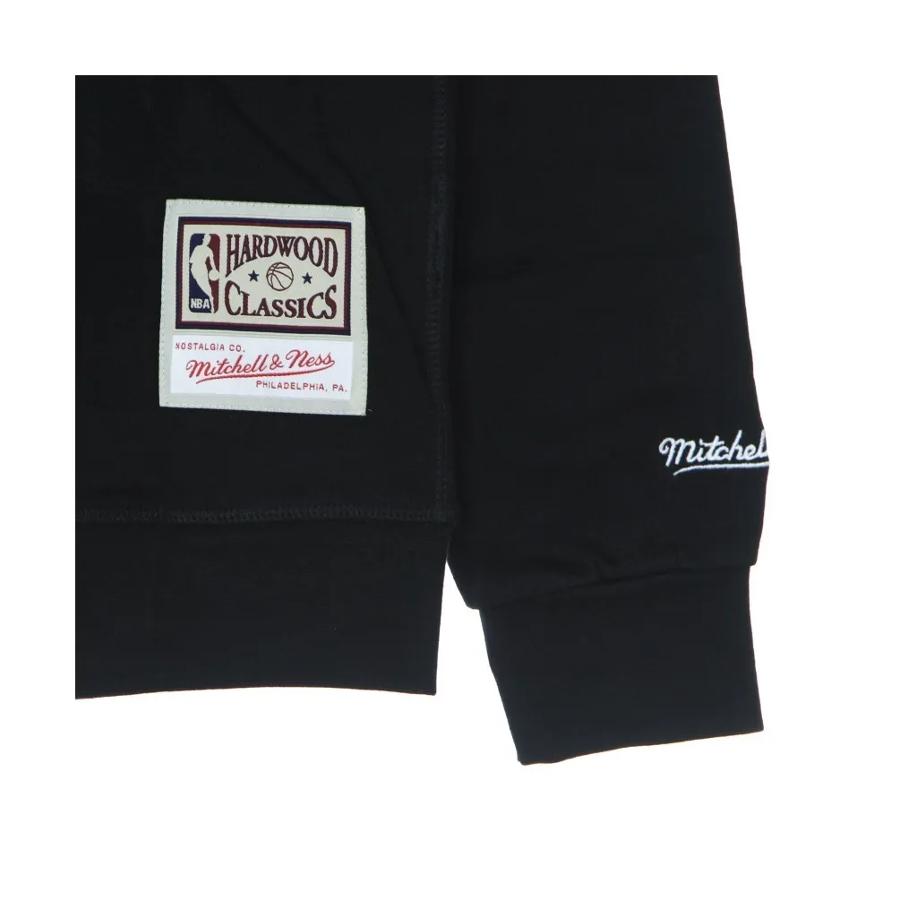 FELPA CAPPUCCIO UOMO NBA CROPPED LOGO HOODY HARDWOOD CLASSICS LOSLAK BLACK/ORIGINAL TEAM COLORS