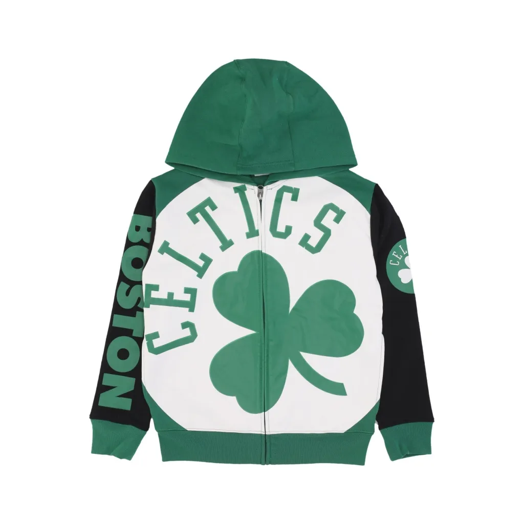 felpa cappuccio zip ragazzo nba poster board cb full zip hoodie boscel ORIGINAL TEAM COLORS