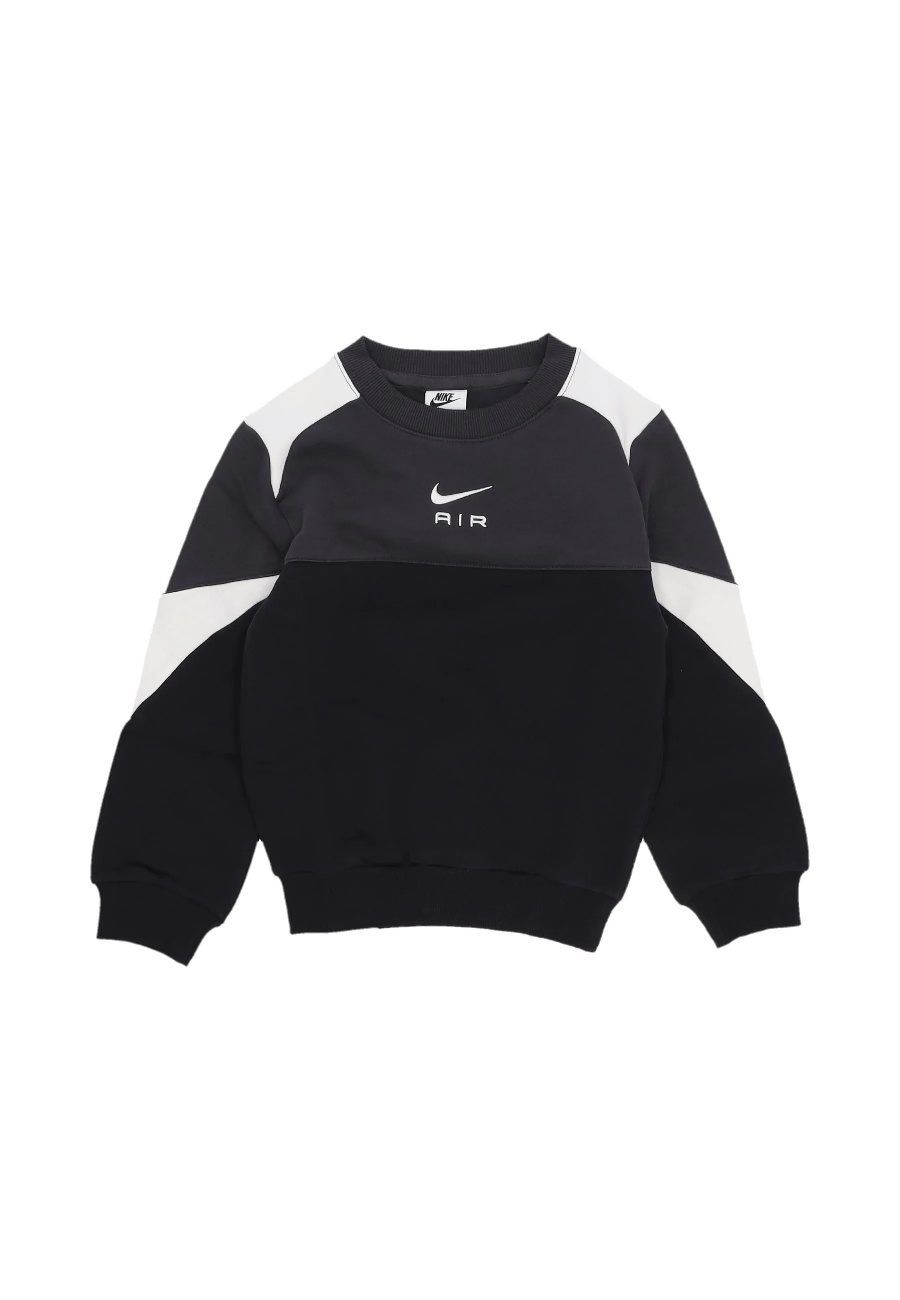 Felpa Girocollo Ragazzo Air Crewneck Black/anthracite/white/white