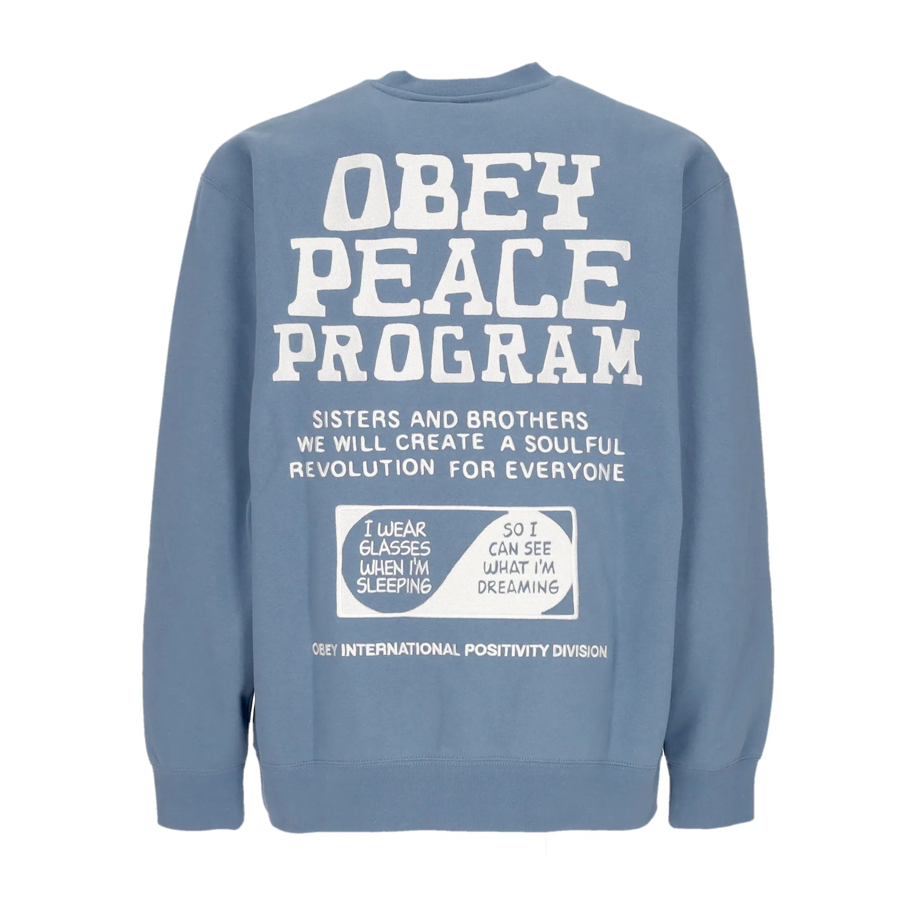 Felpa Girocollo Uomo Peace Program Crew Fleece Coronet Blue