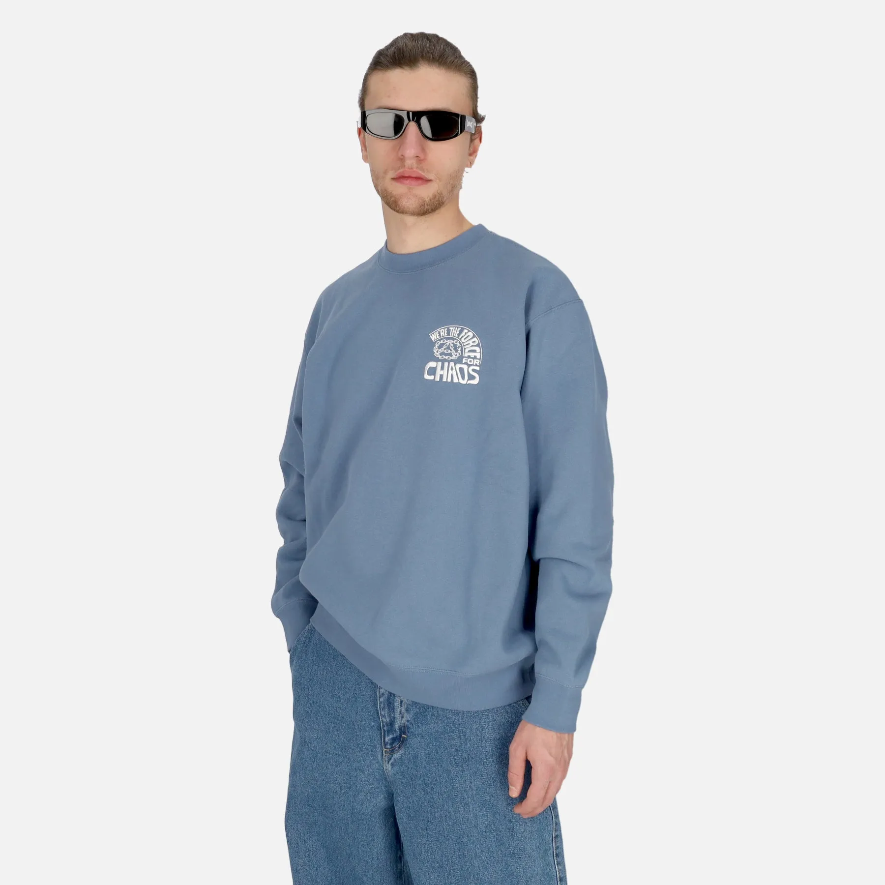 Felpa Girocollo Uomo Peace Program Crew Fleece Coronet Blue