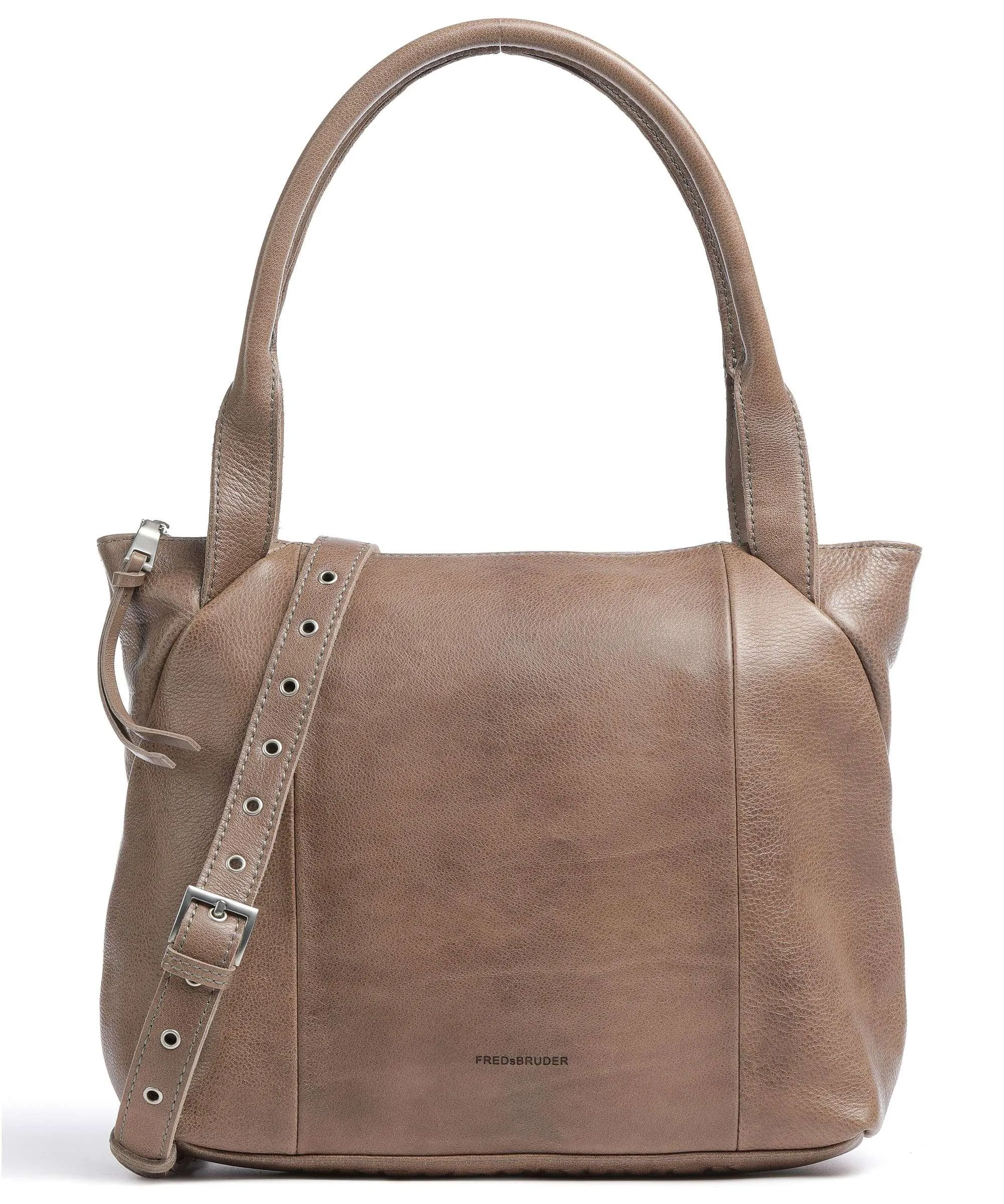  FredsBruder Mia Borsa a spalla pelle granulata taupe  