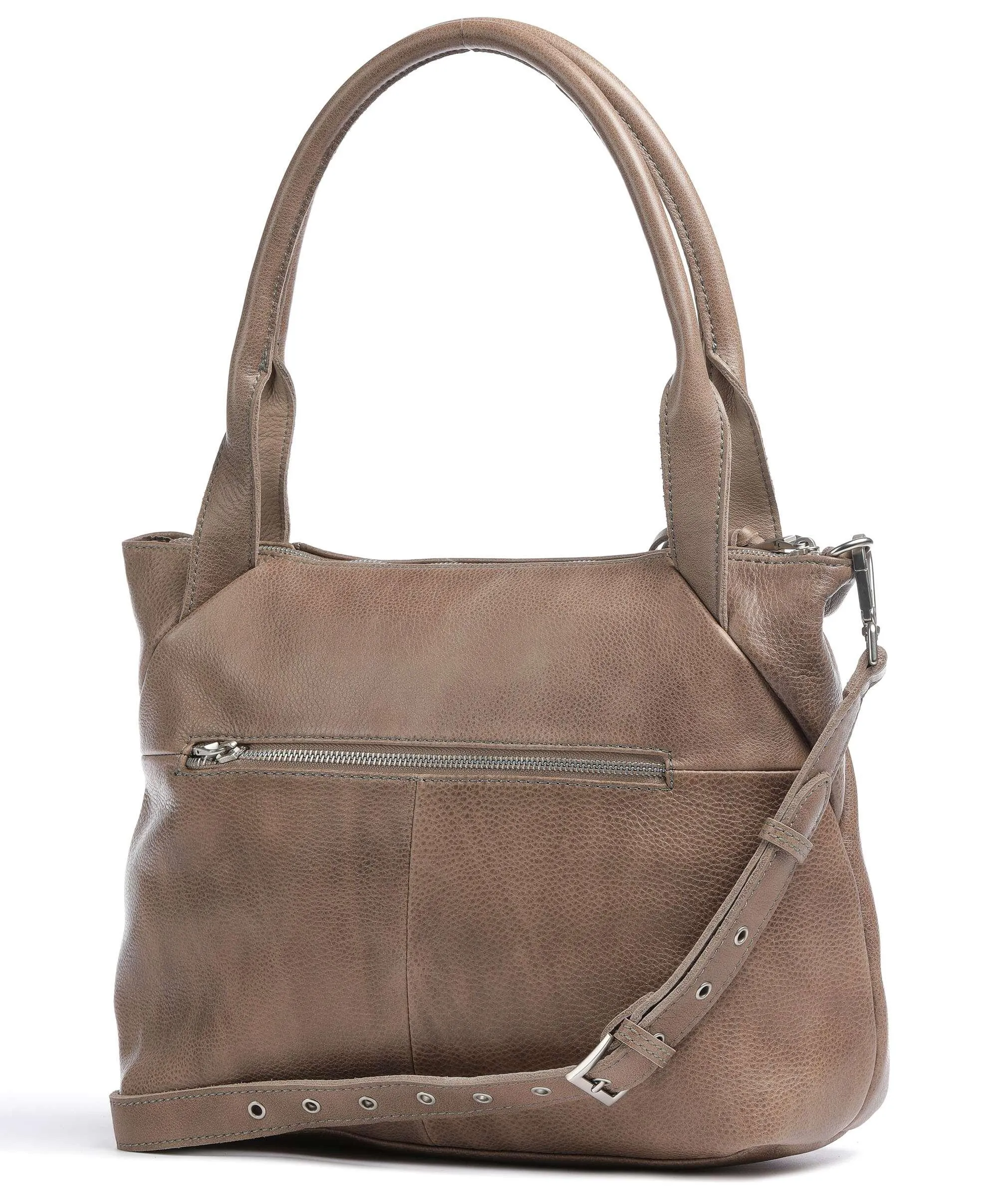  FredsBruder Mia Borsa a spalla pelle granulata taupe  