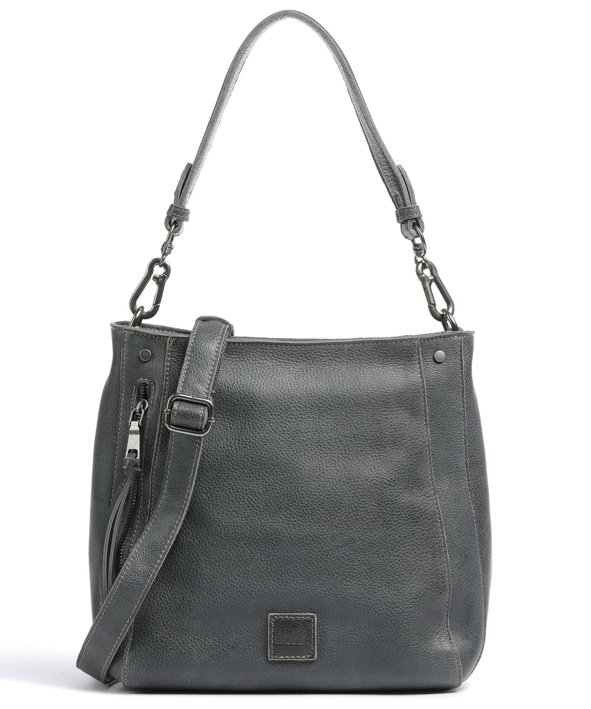  FredsBruder Mila Borsa hobo pelle granulata grigio scuro  