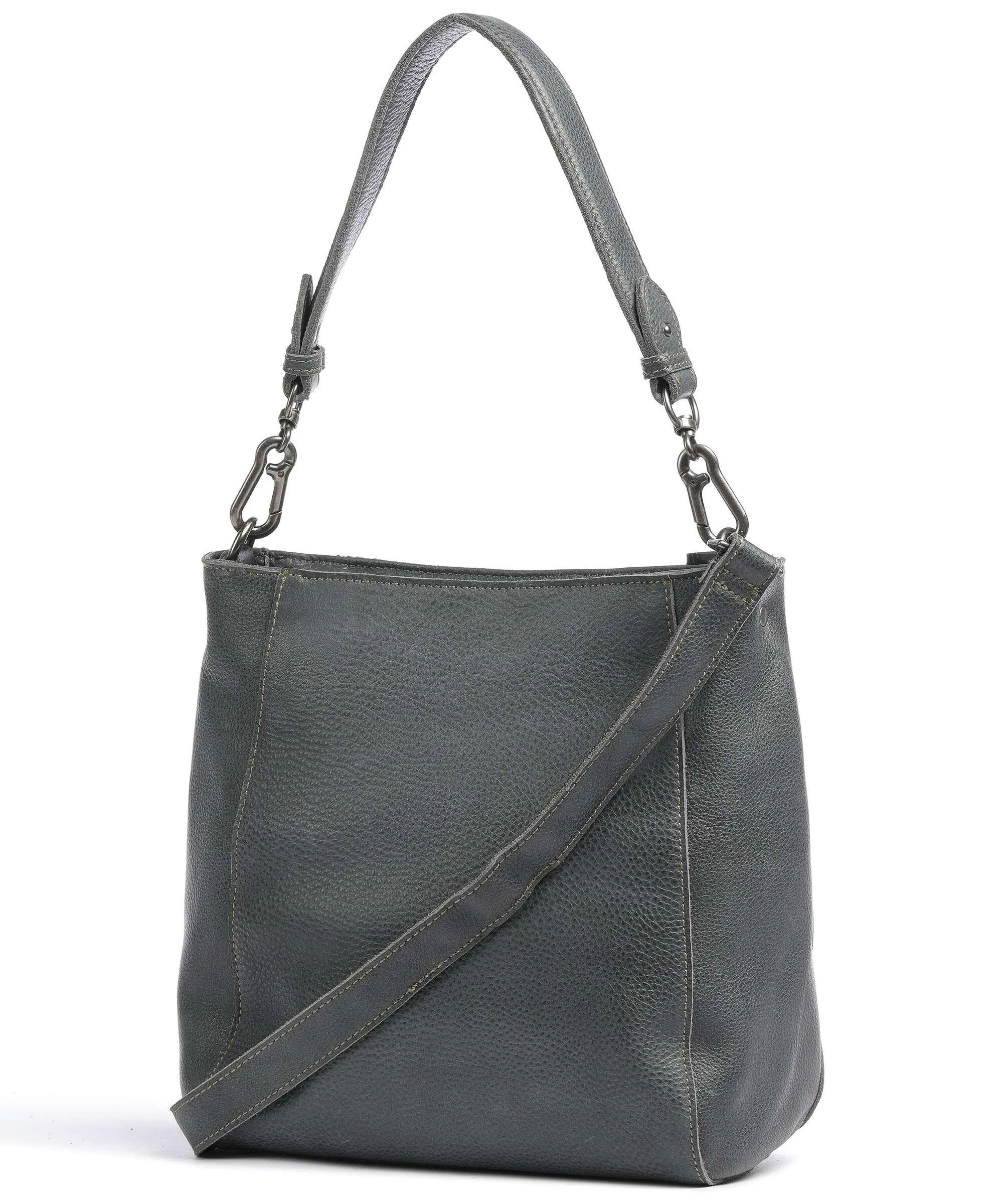  FredsBruder Mila Borsa hobo pelle granulata grigio scuro  
