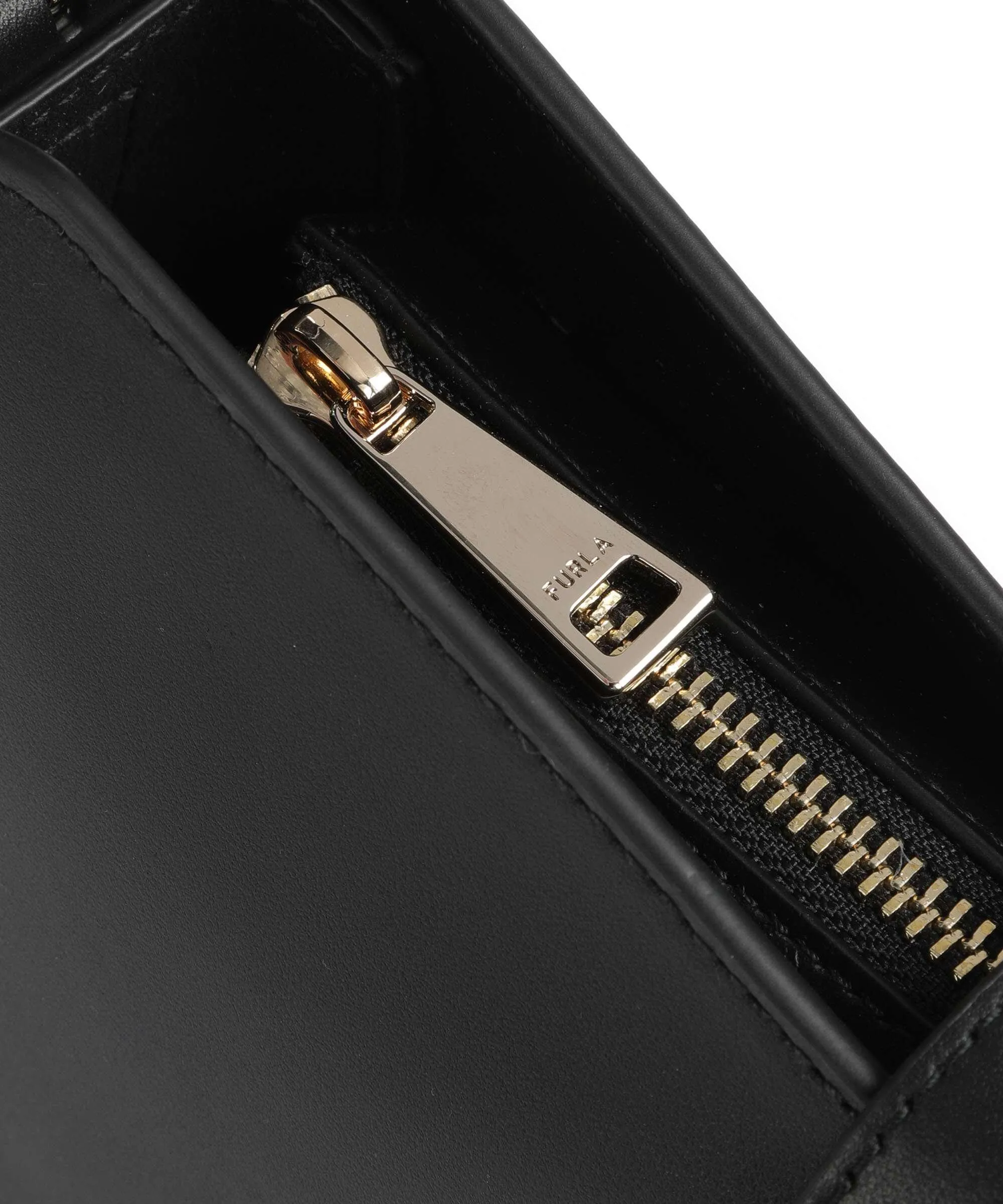  Furla Metropolis Remix M Borsa a spalla pelle di vitello finemente grana nero  