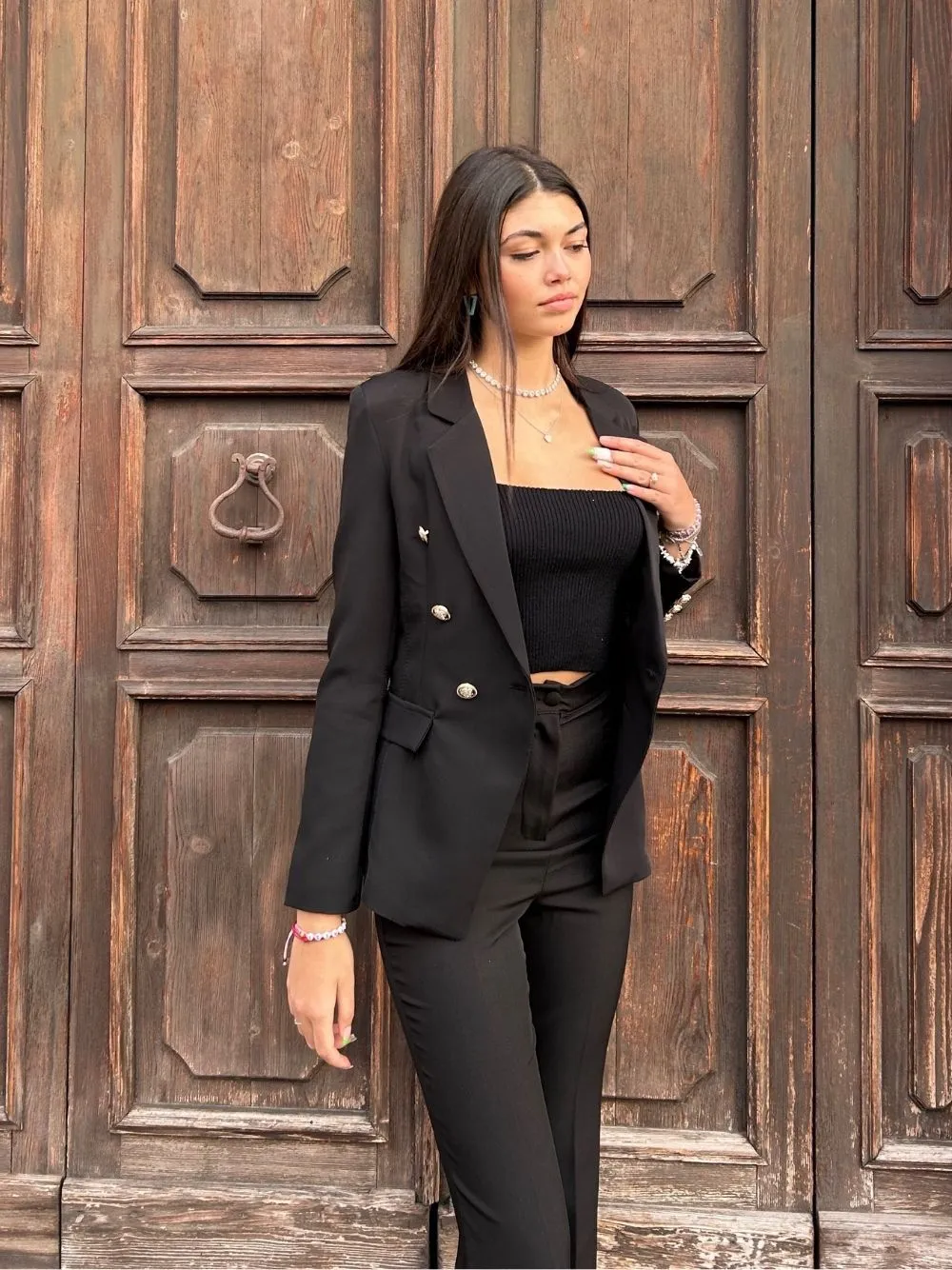 Giacca doppiopetto bottoni elegante