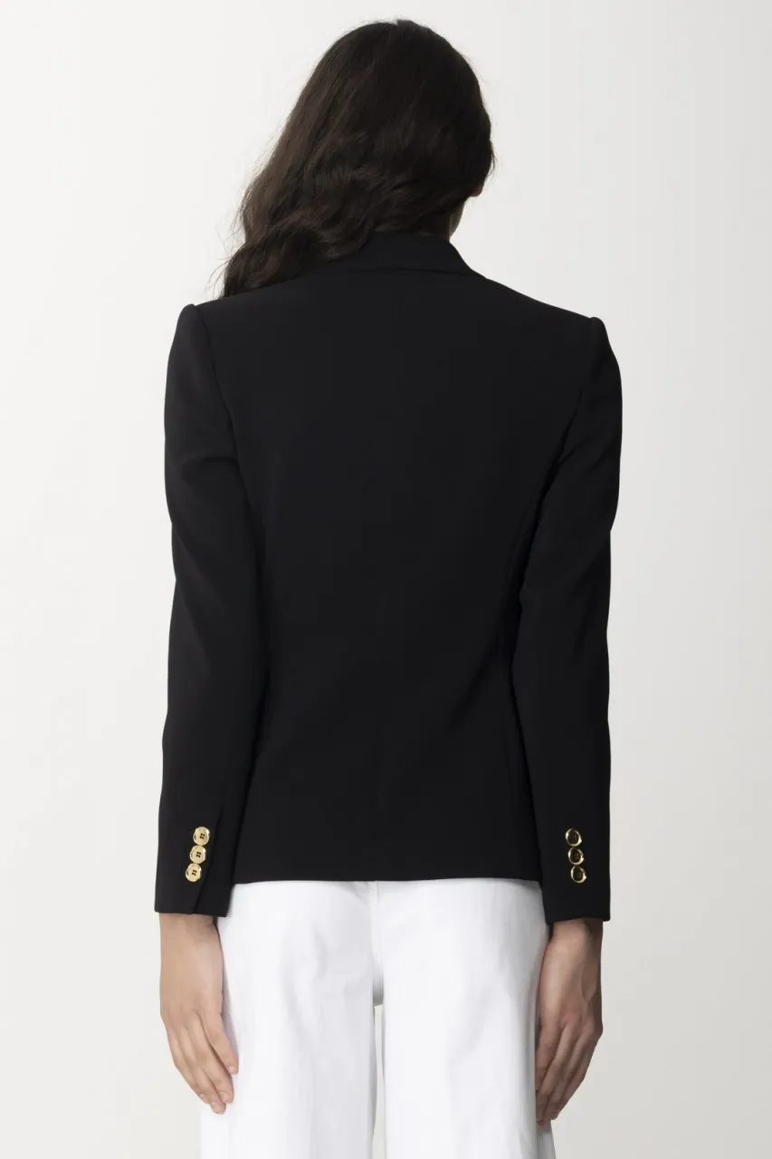 Giacca doppiopetto con tasche a patta Black