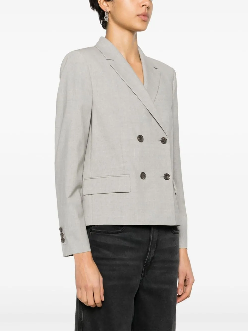Giacca doppiopetto in grigio - donna