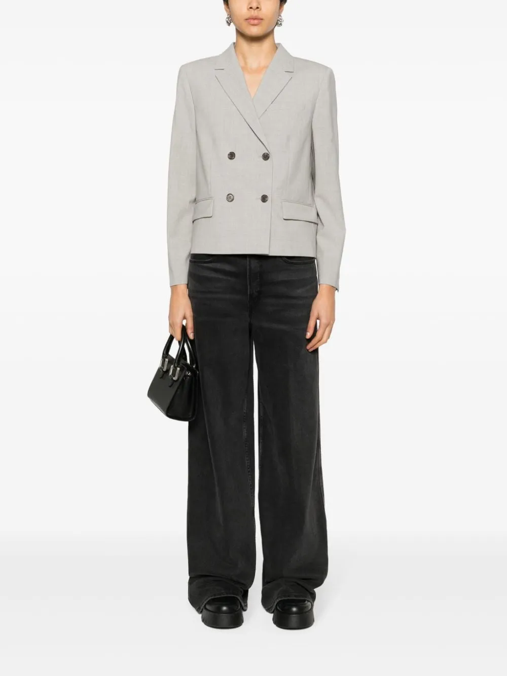 Giacca doppiopetto in grigio - donna