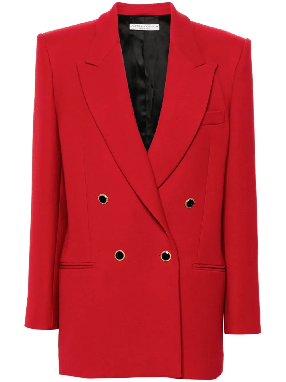 Giacca doppiopetto in lana in rosso Alessandra Rich - donna