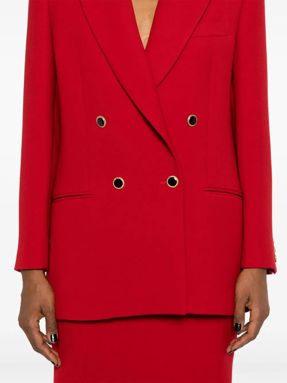 Giacca doppiopetto in lana in rosso Alessandra Rich - donna