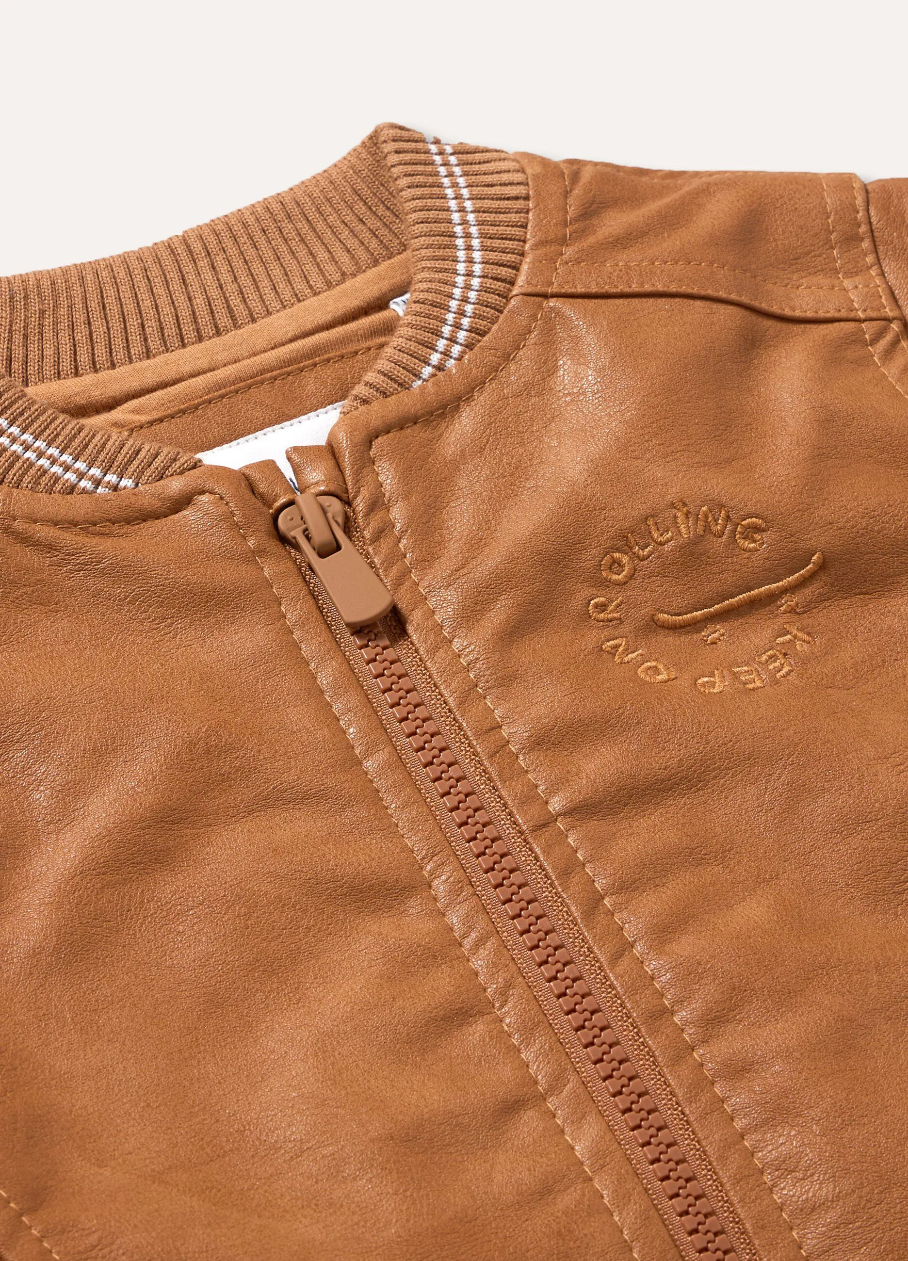 Giacca in eco pelle neonato