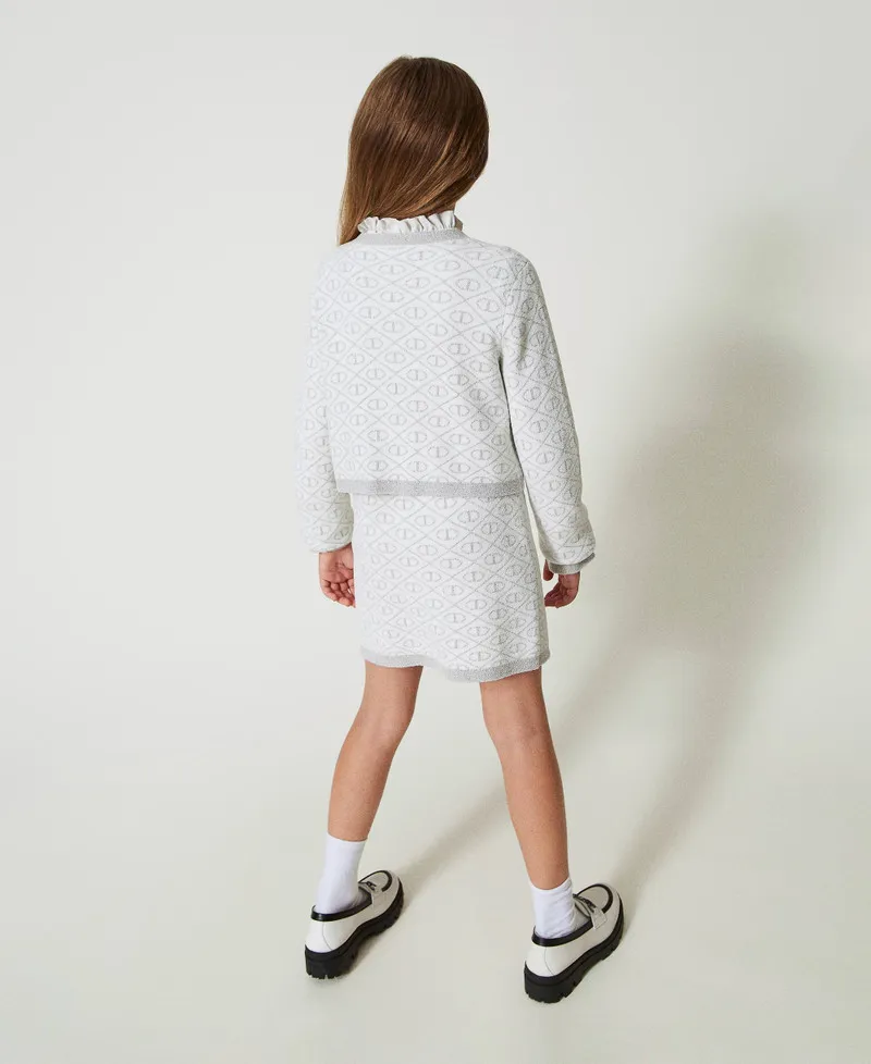 Giacca in maglia jacquard con Oval T