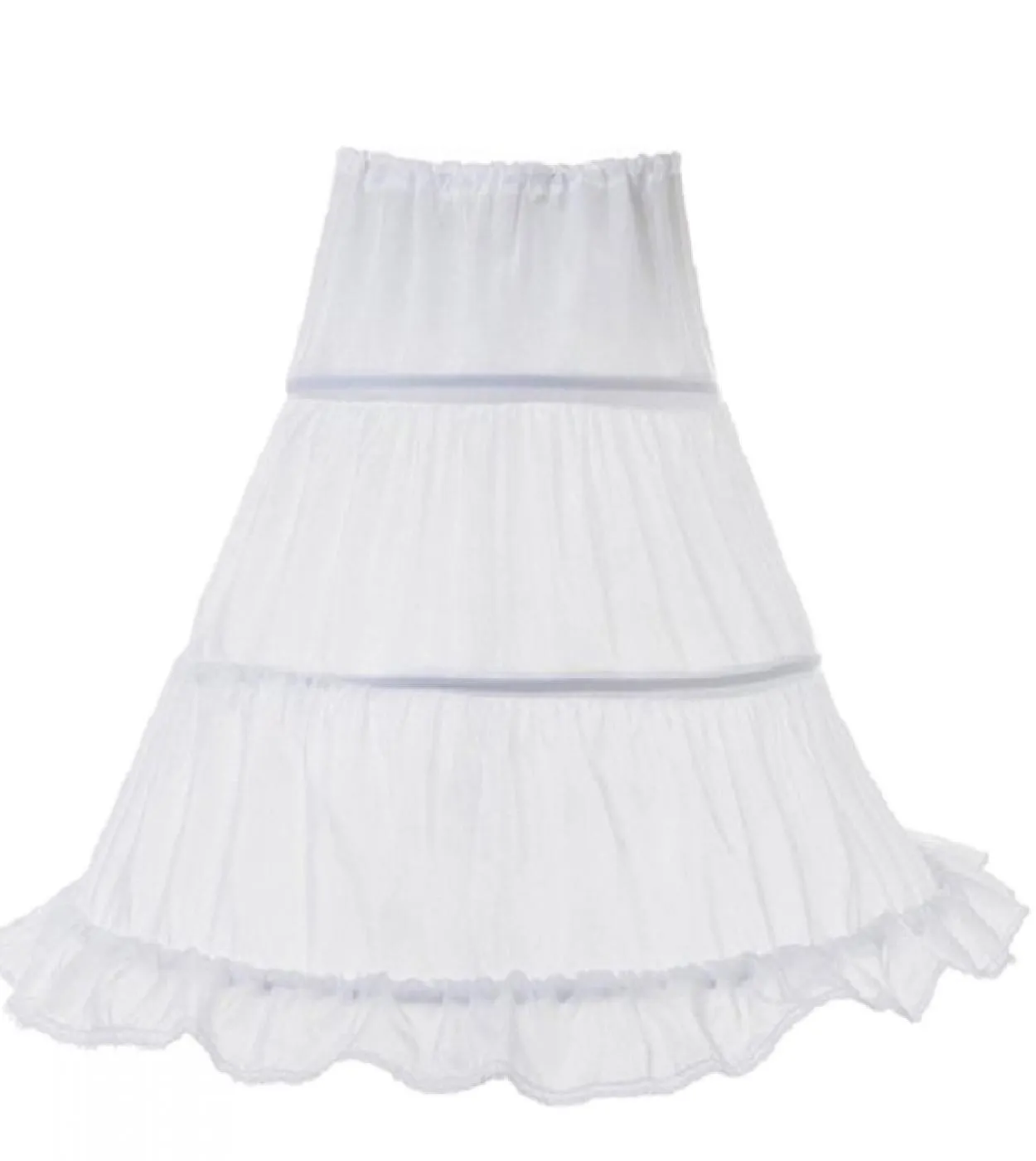 Gonna formale da ragazza bianca Sottoveste Uno strato Crinolina per bambini Abito da bambina in pizzo Sottogonna Elastico in vit