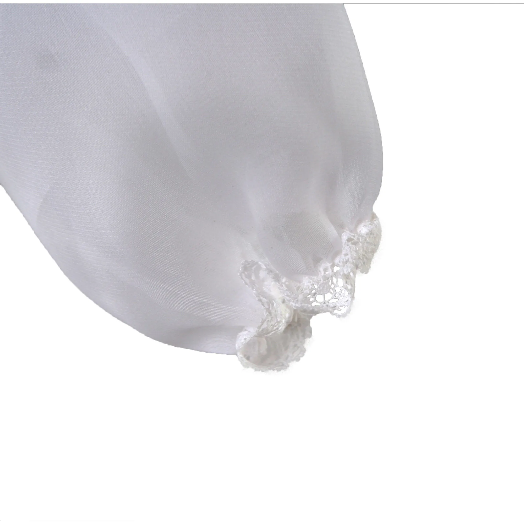 Grembiulone Battesimale Organza Di Seta Ricamato
