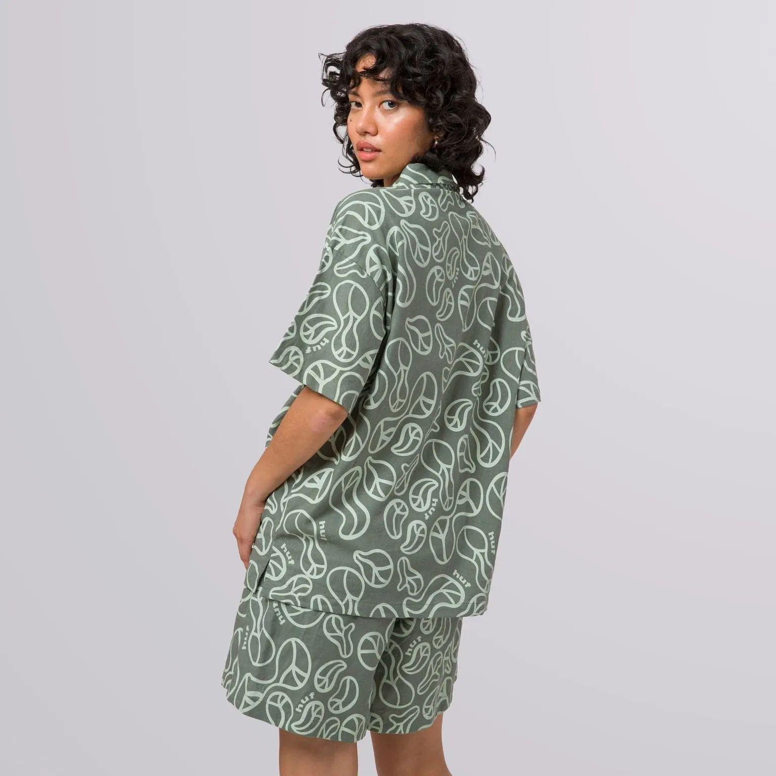 GROOVY ZIP WORK SHIRT - SAGE