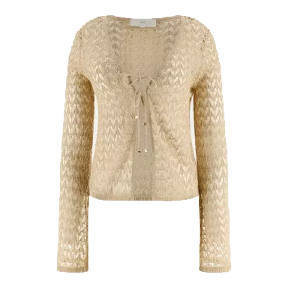 Guess Cardigan Clarissa donna W4GR13 Z3E22 FD85 Light Gold Lurex