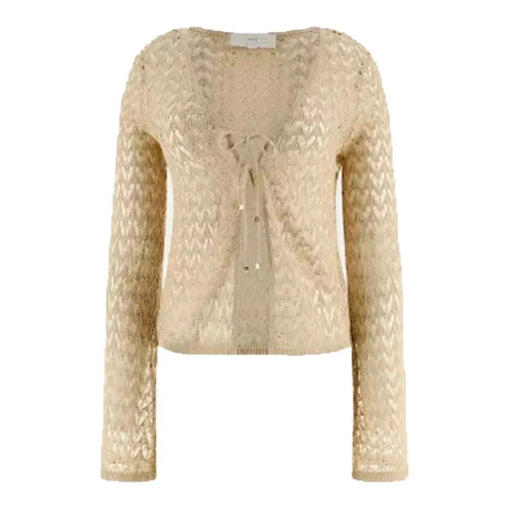 Guess Cardigan Clarissa donna W4GR13 Z3E22 FD85 Light Gold Lurex