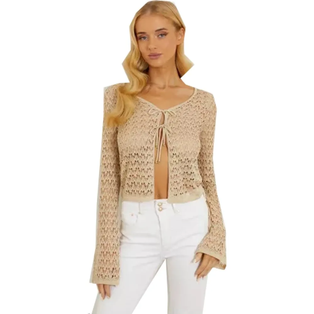 Guess Cardigan Clarissa donna W4GR13 Z3E22 FD85 Light Gold Lurex
