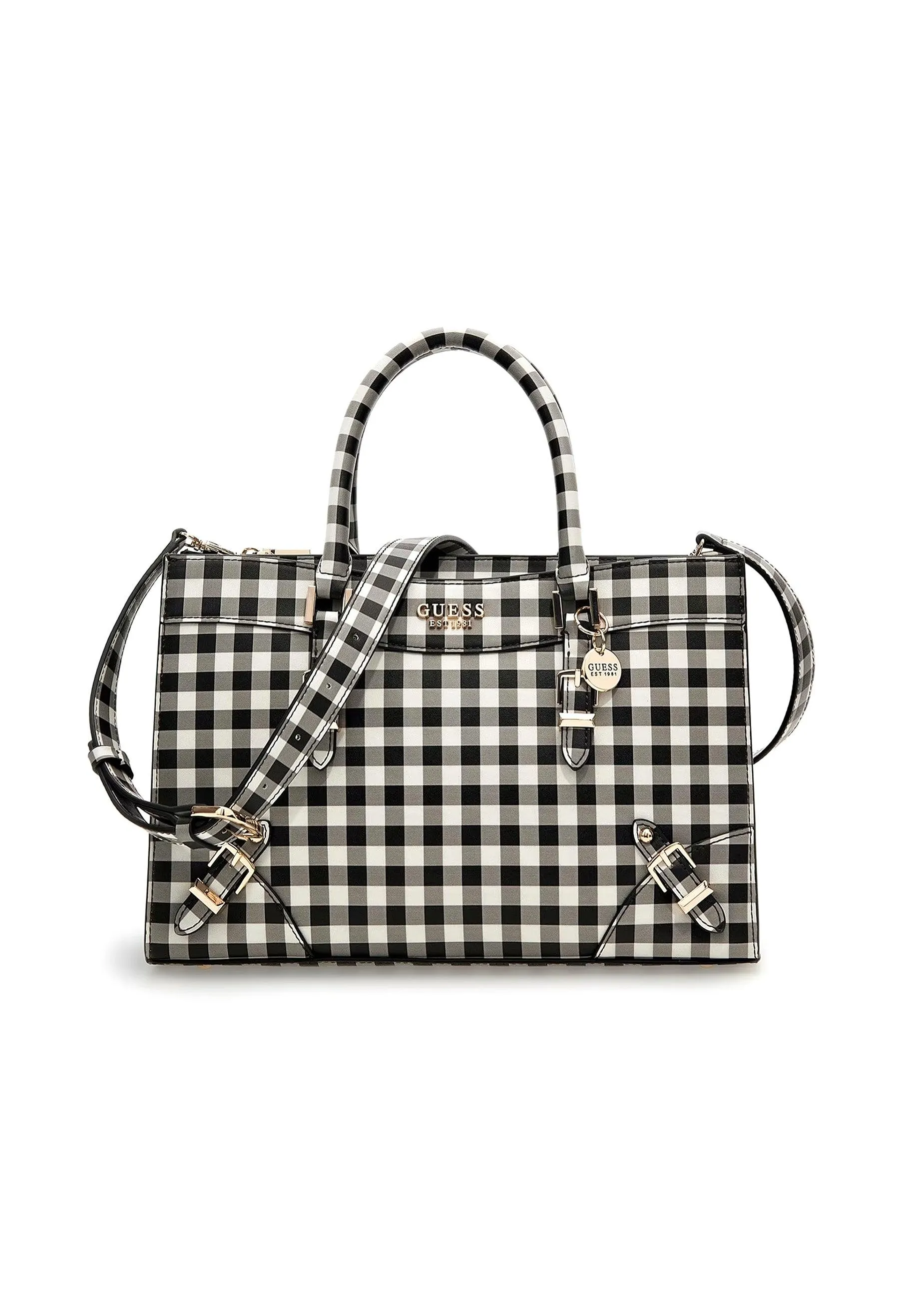 GUESS Didi Borsa Schacci Tote Black White VG874423