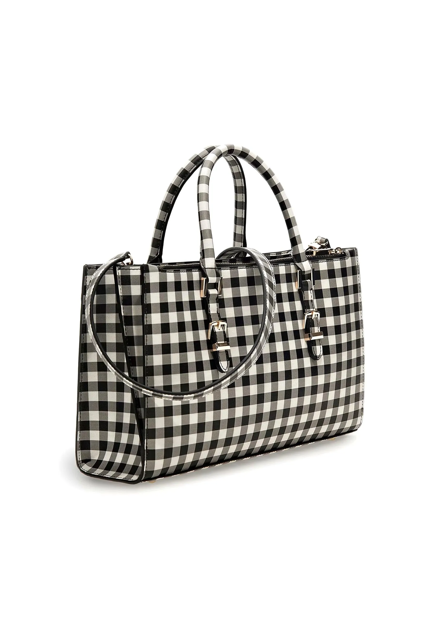GUESS Didi Borsa Schacci Tote Black White VG874423