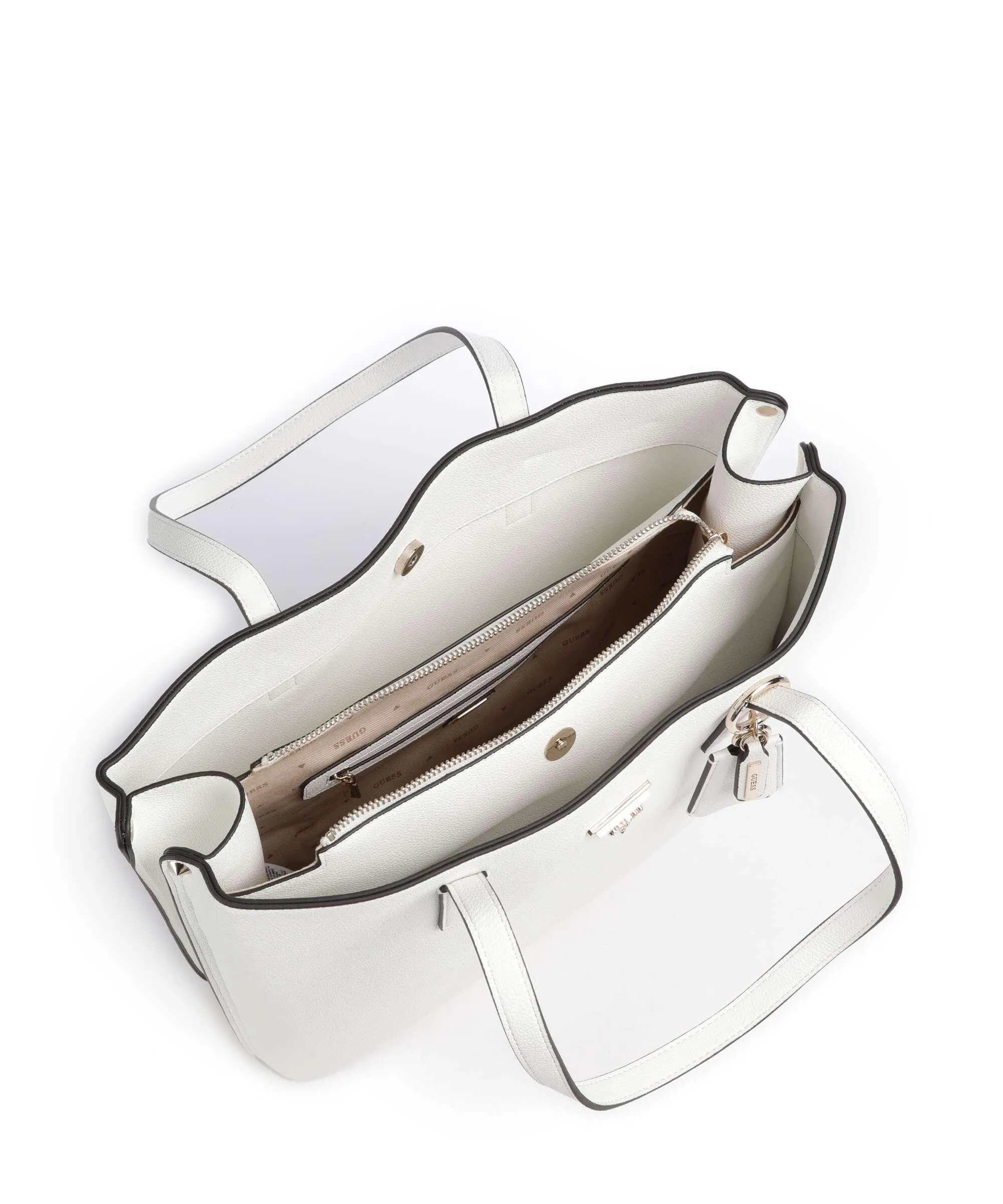  Guess Meridian Borsa shopper pelle sintetica bianco  