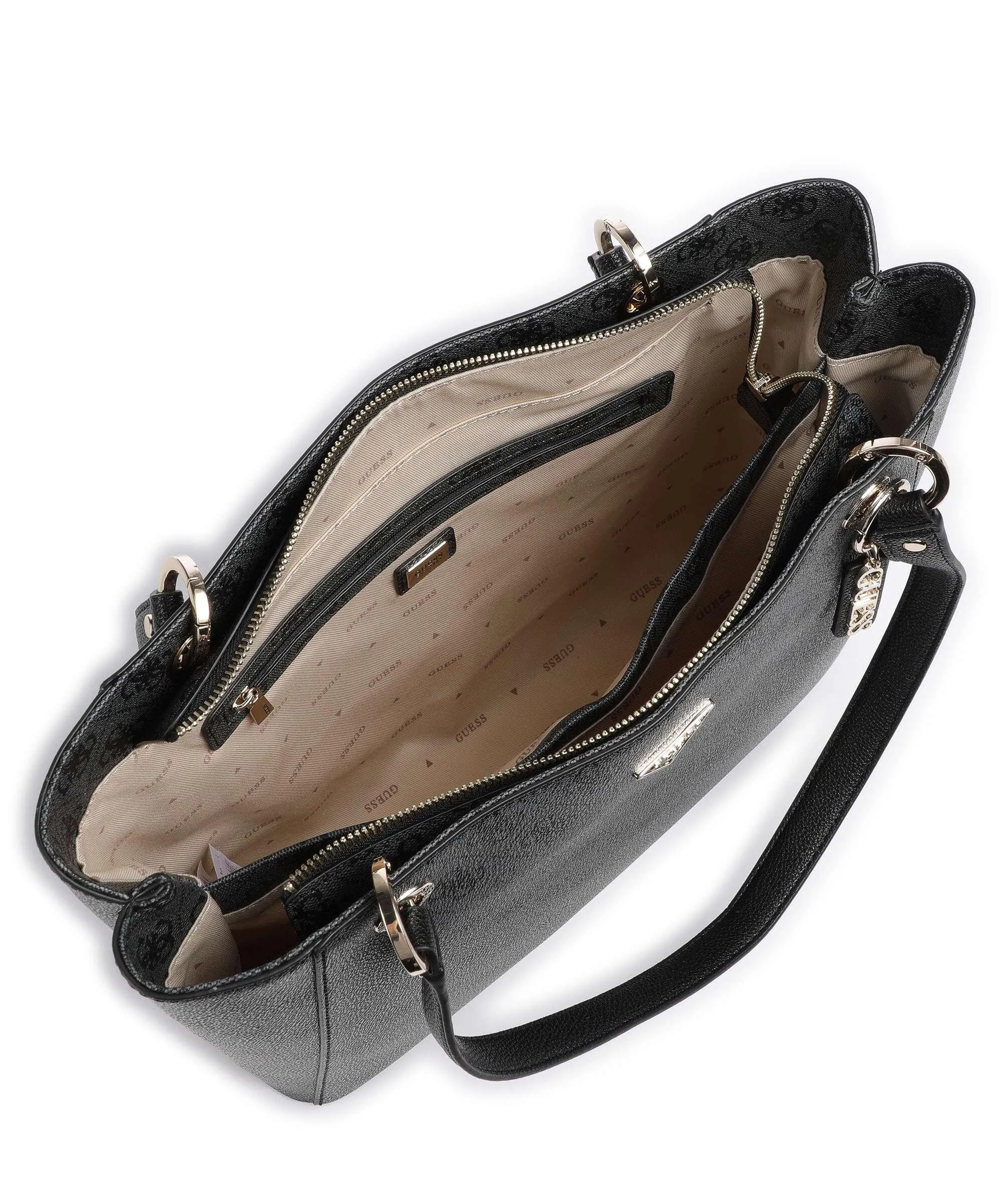  Guess Noelle Borsa shopper pelle sintetica grigio scuro  