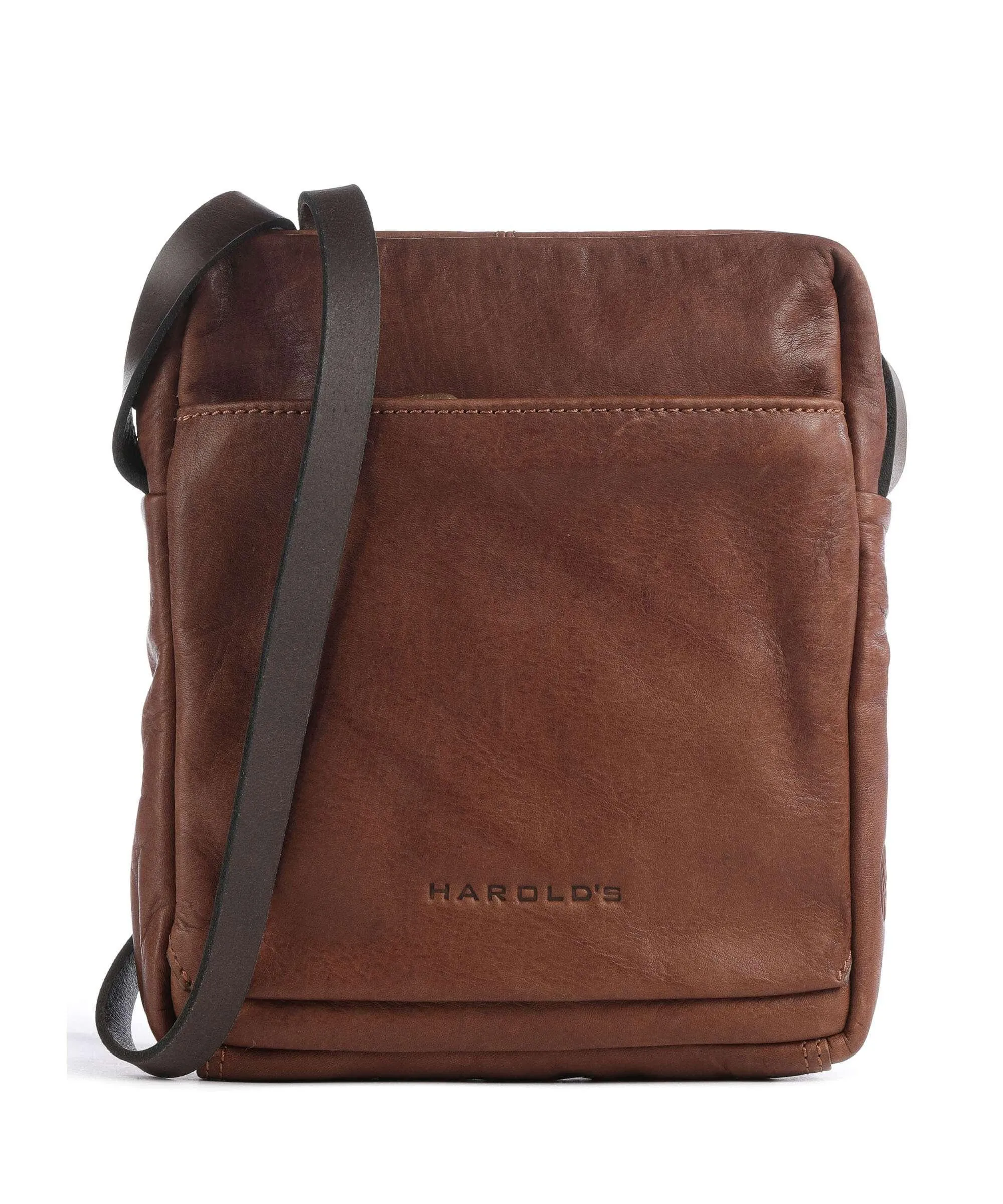  Harold's Ivy lane Borsa a tracolla pelle di vacchetta finemente grana cognac  