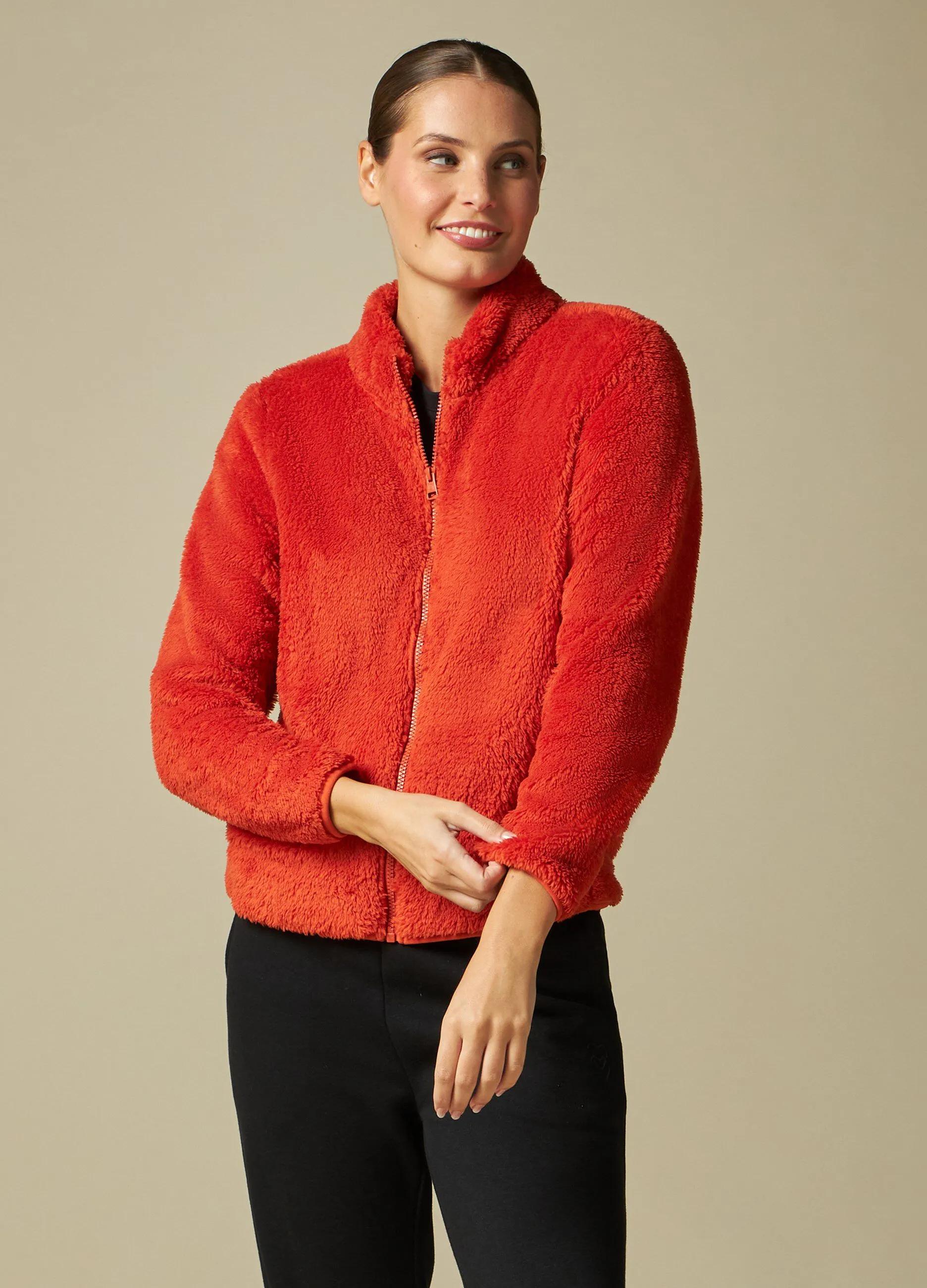 HOLISTIC  Pile effetto pelliccia full zip donna
