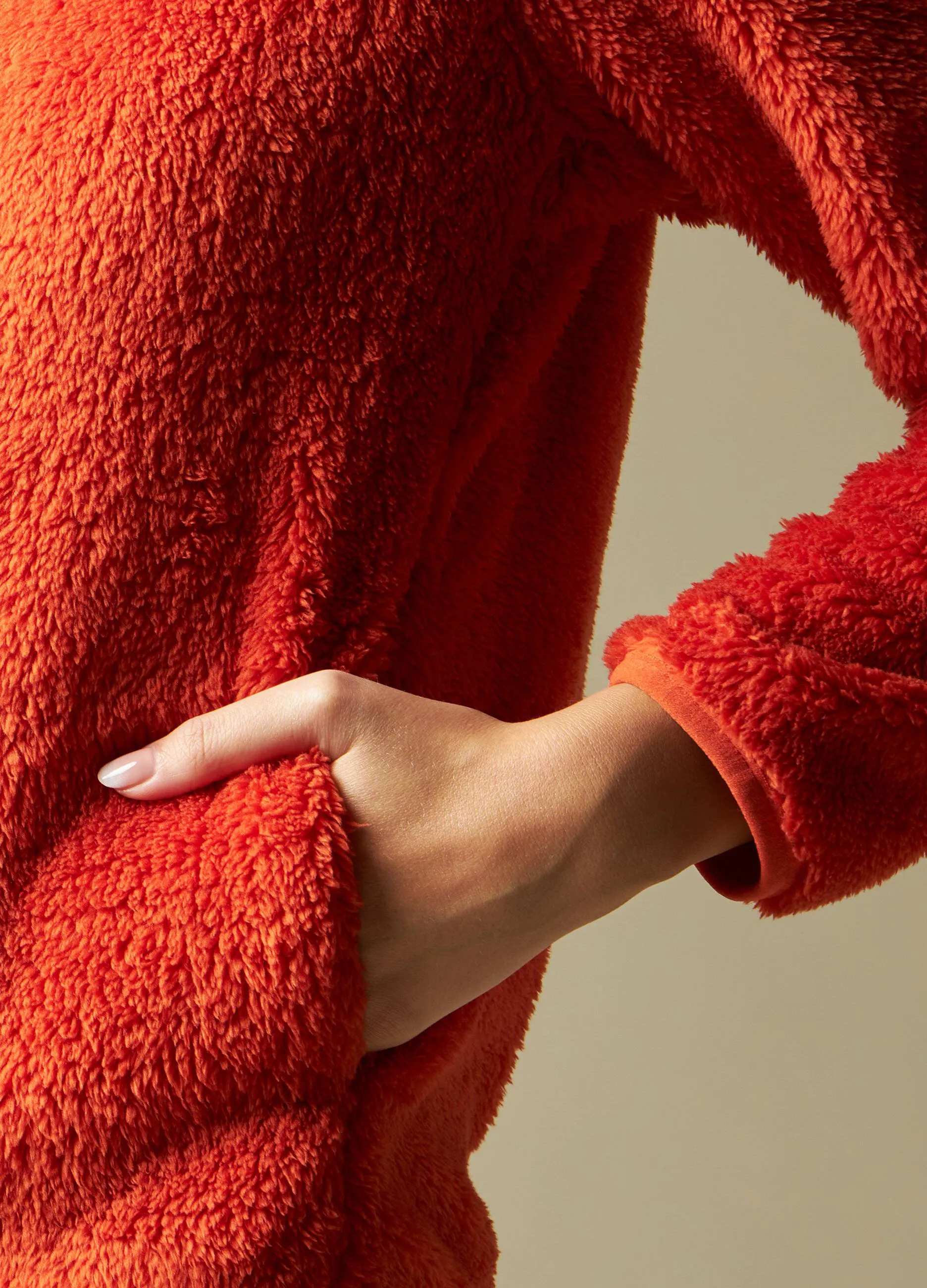 HOLISTIC  Pile effetto pelliccia full zip donna