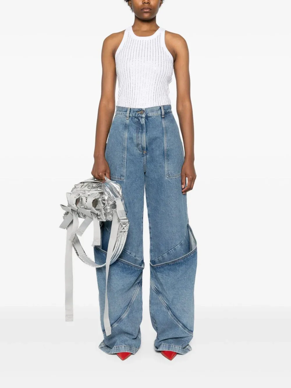 I jeans della gamba larga Attico