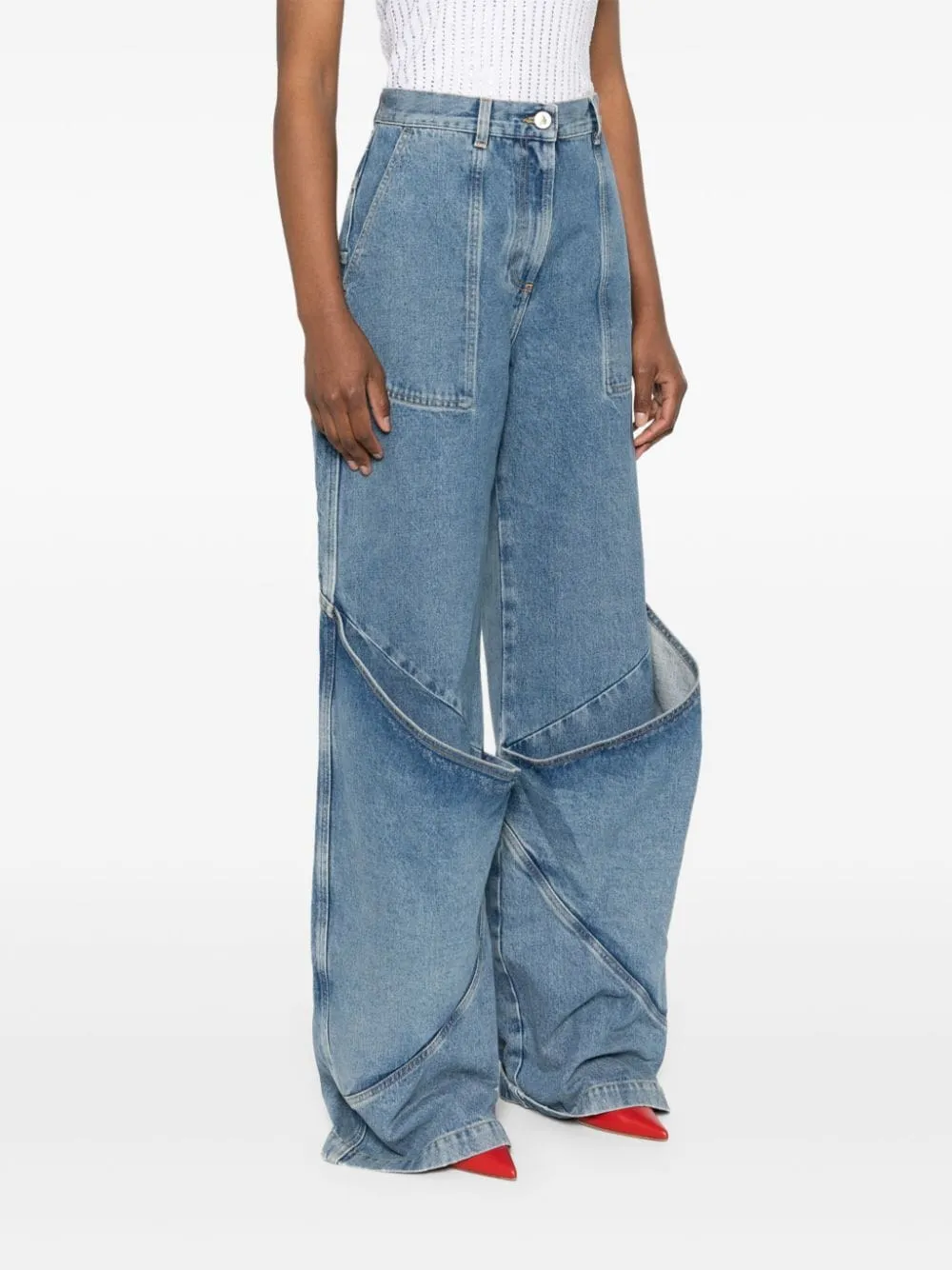 I jeans della gamba larga Attico
