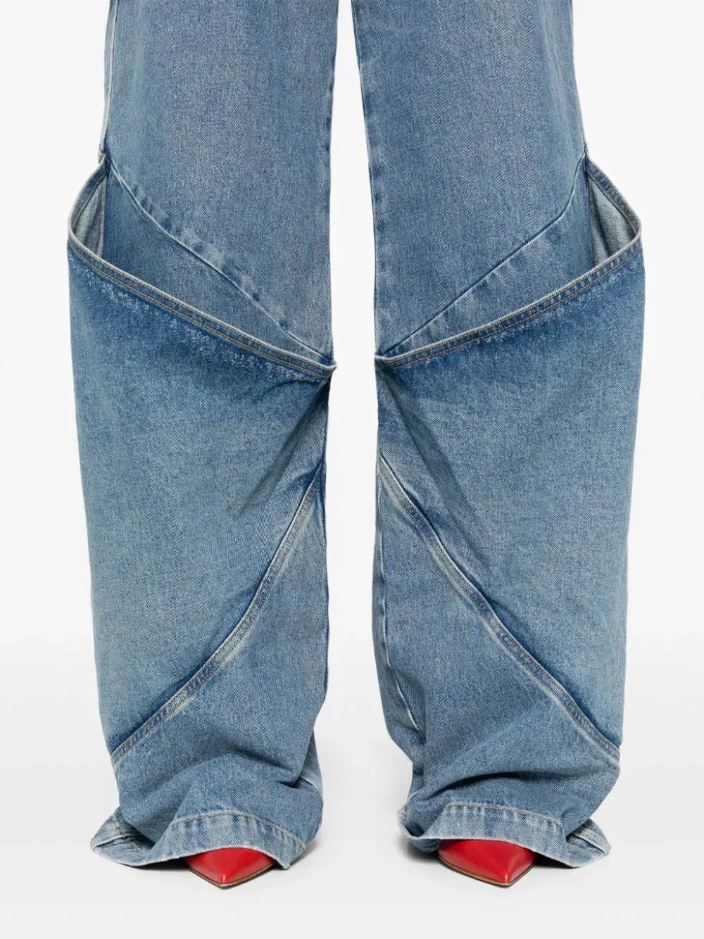I jeans della gamba larga Attico