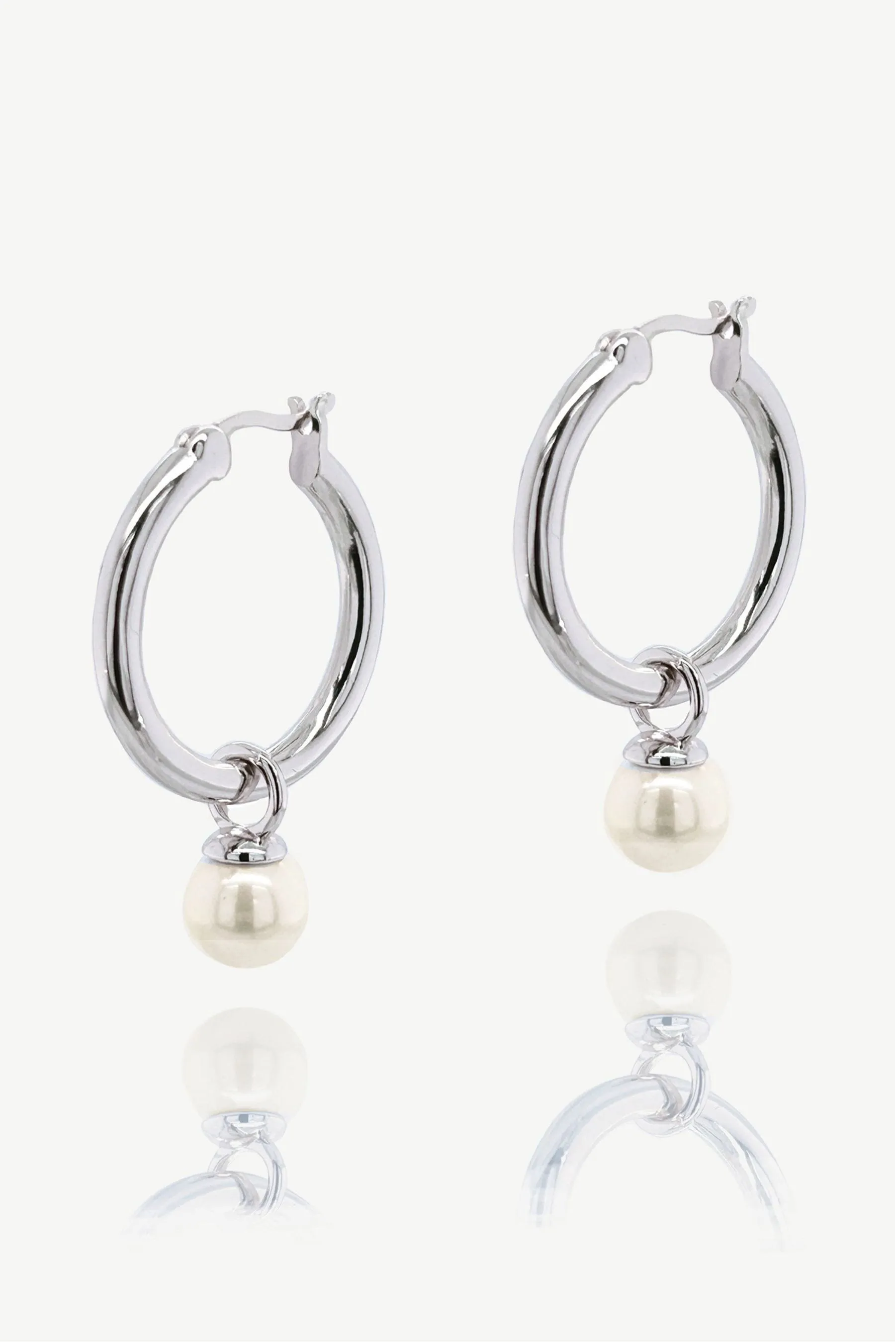 Ivory & Co - Newark - Orecchini appariscenti a cerchio con perle