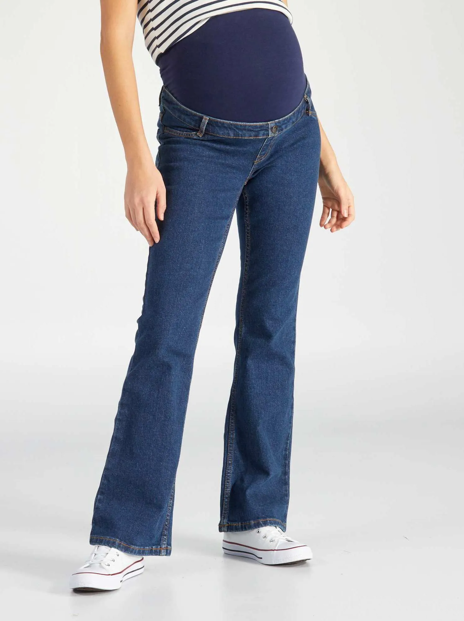 Jeans premaman taglio flare - BLU
