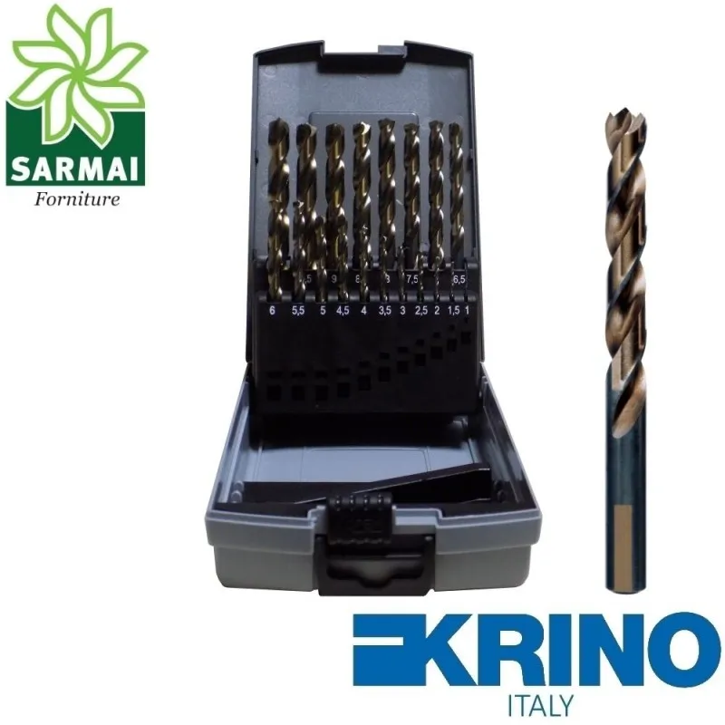 KRINO Serie assortimento 19 punte metallo HSS-G rettificate