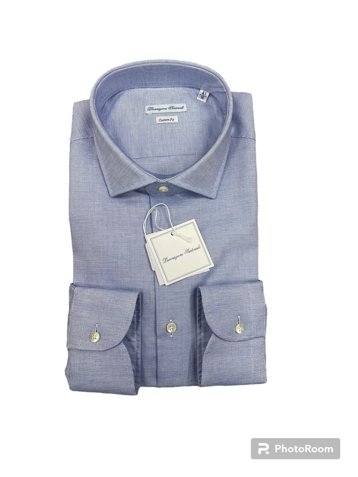 LAVORAZIONE ARTIGIANA Camicia manica lunga collo semifrancese OXFORD 103 B004