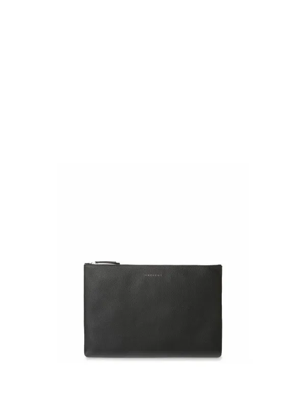 Leather clutch bag