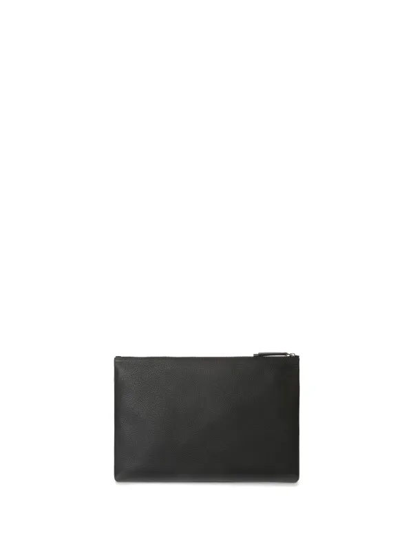 Leather clutch bag