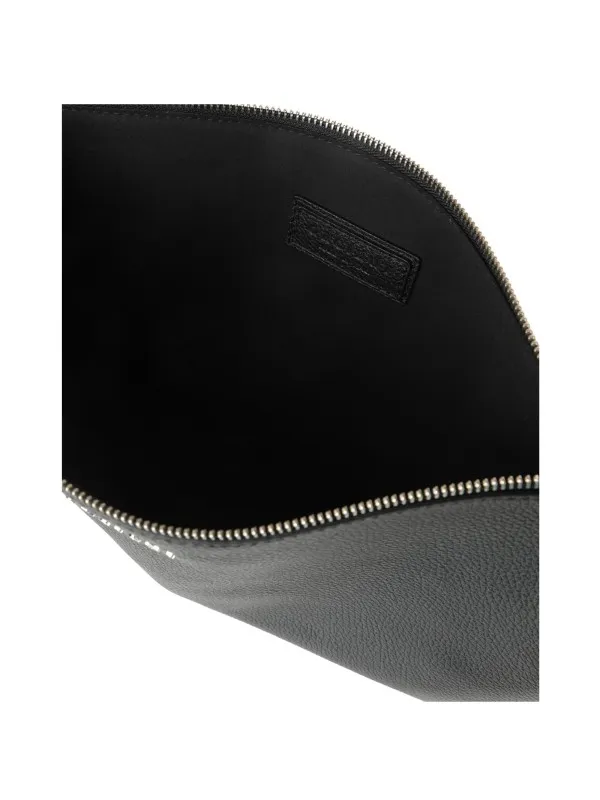 Leather clutch bag
