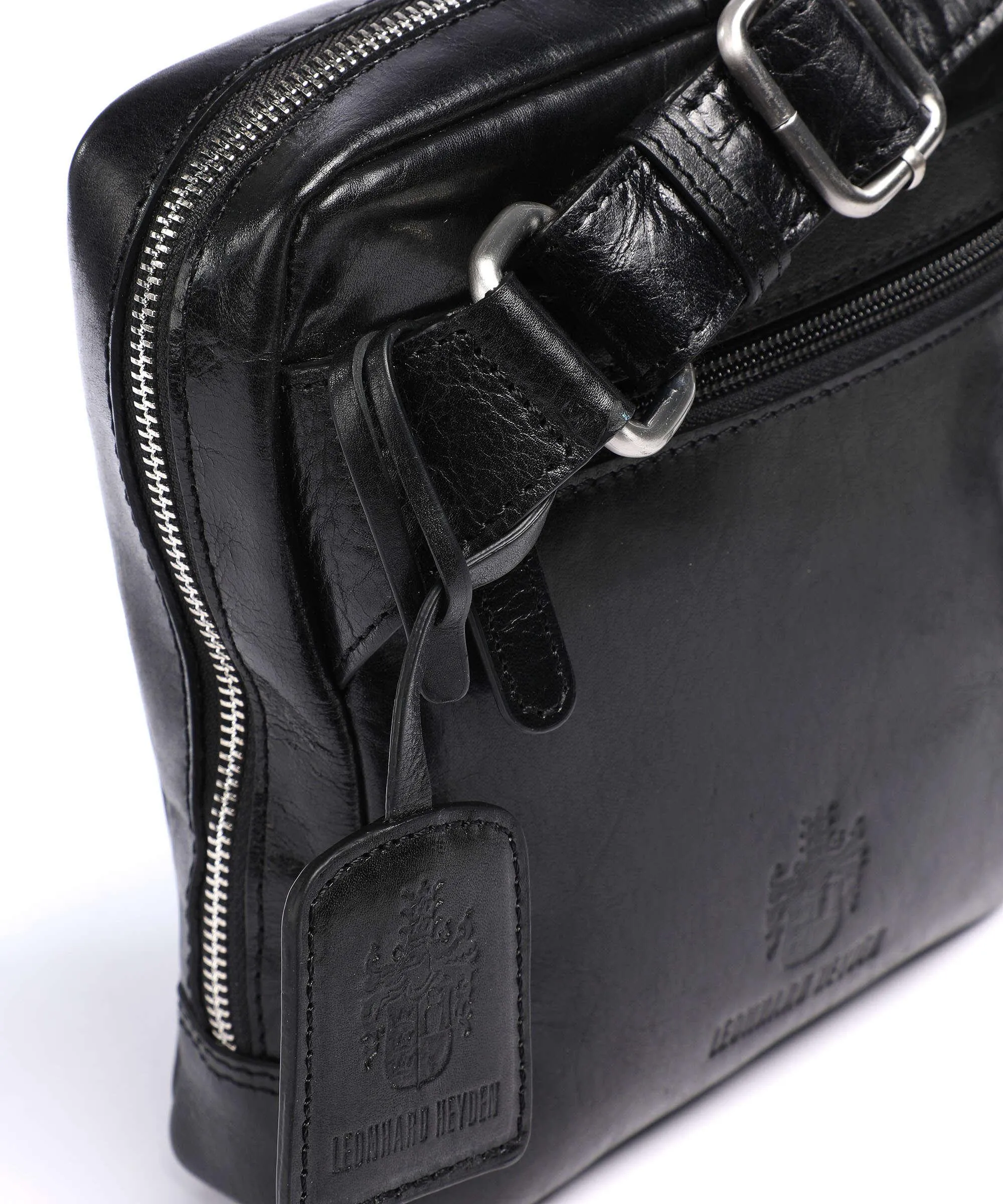  Leonhard Heyden Cambridge Borsa a tracolla pelle nero  