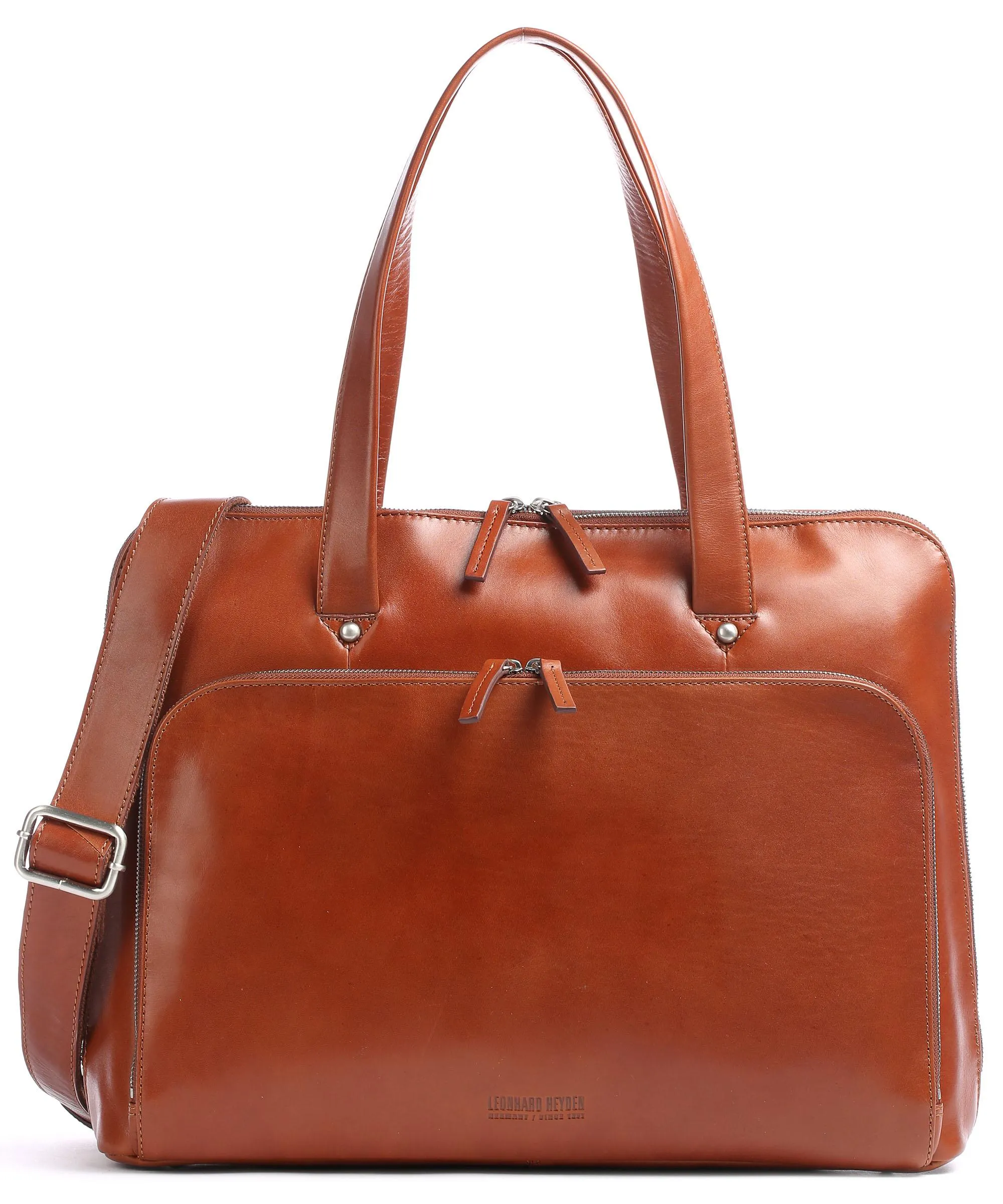  Leonhard Heyden Cambridge Borsa shopper 15″ pelle cognac  