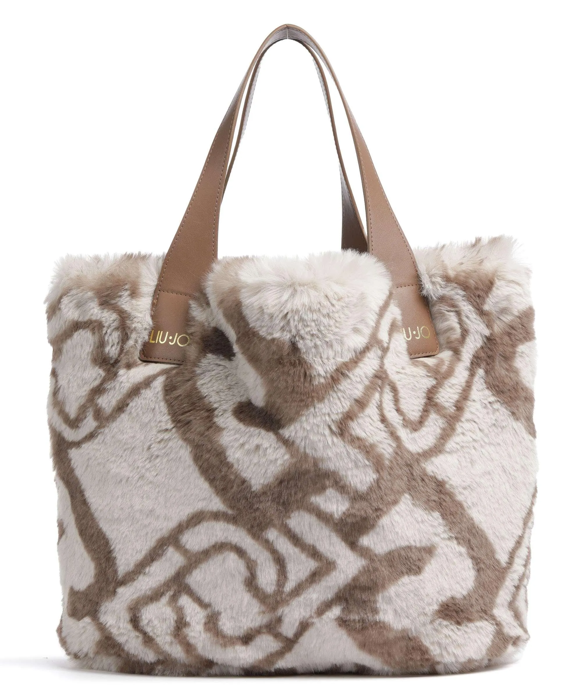  Liu Jo Valida Borsa shopper eco-pelliccia beige  
