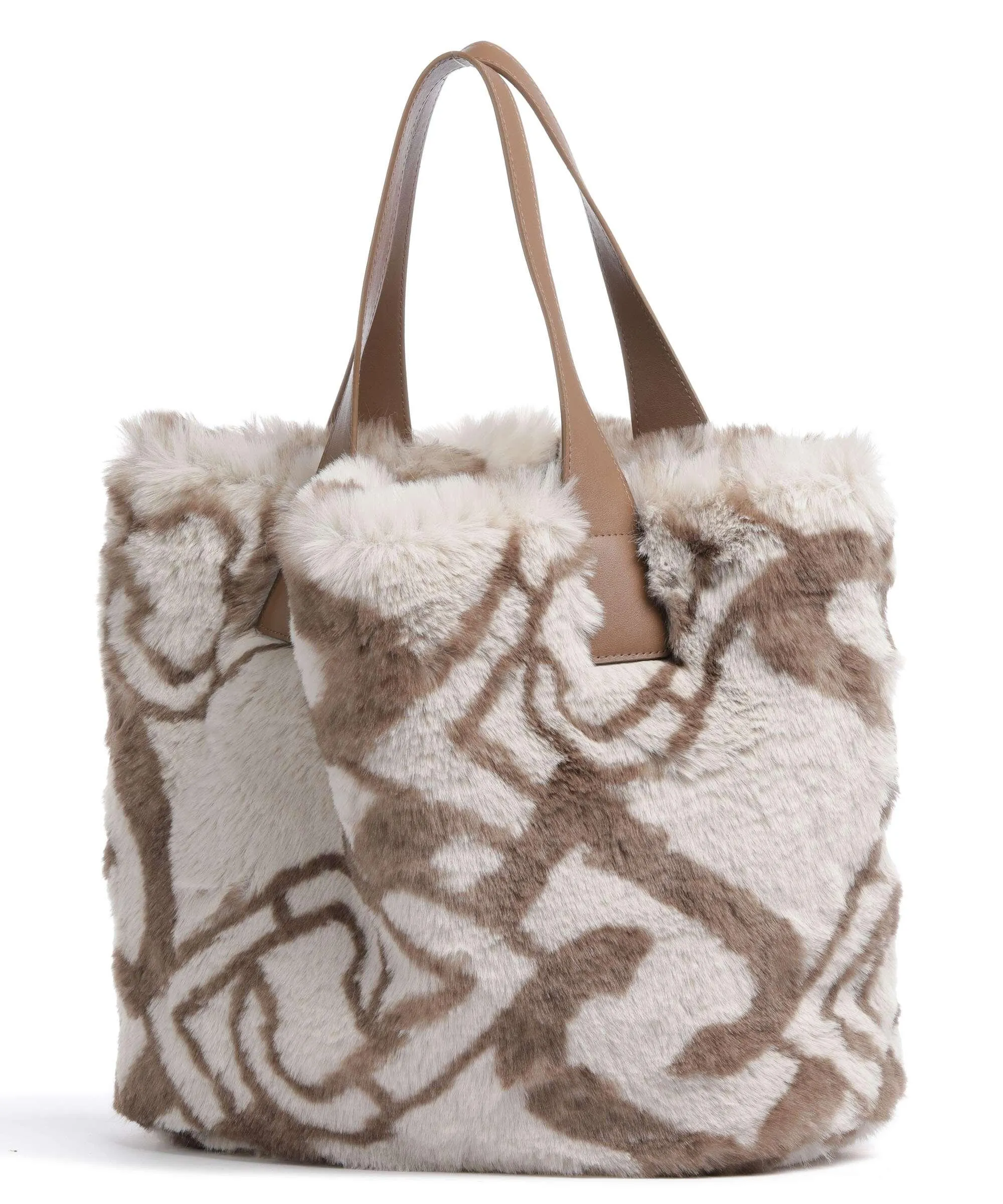  Liu Jo Valida Borsa shopper eco-pelliccia beige  