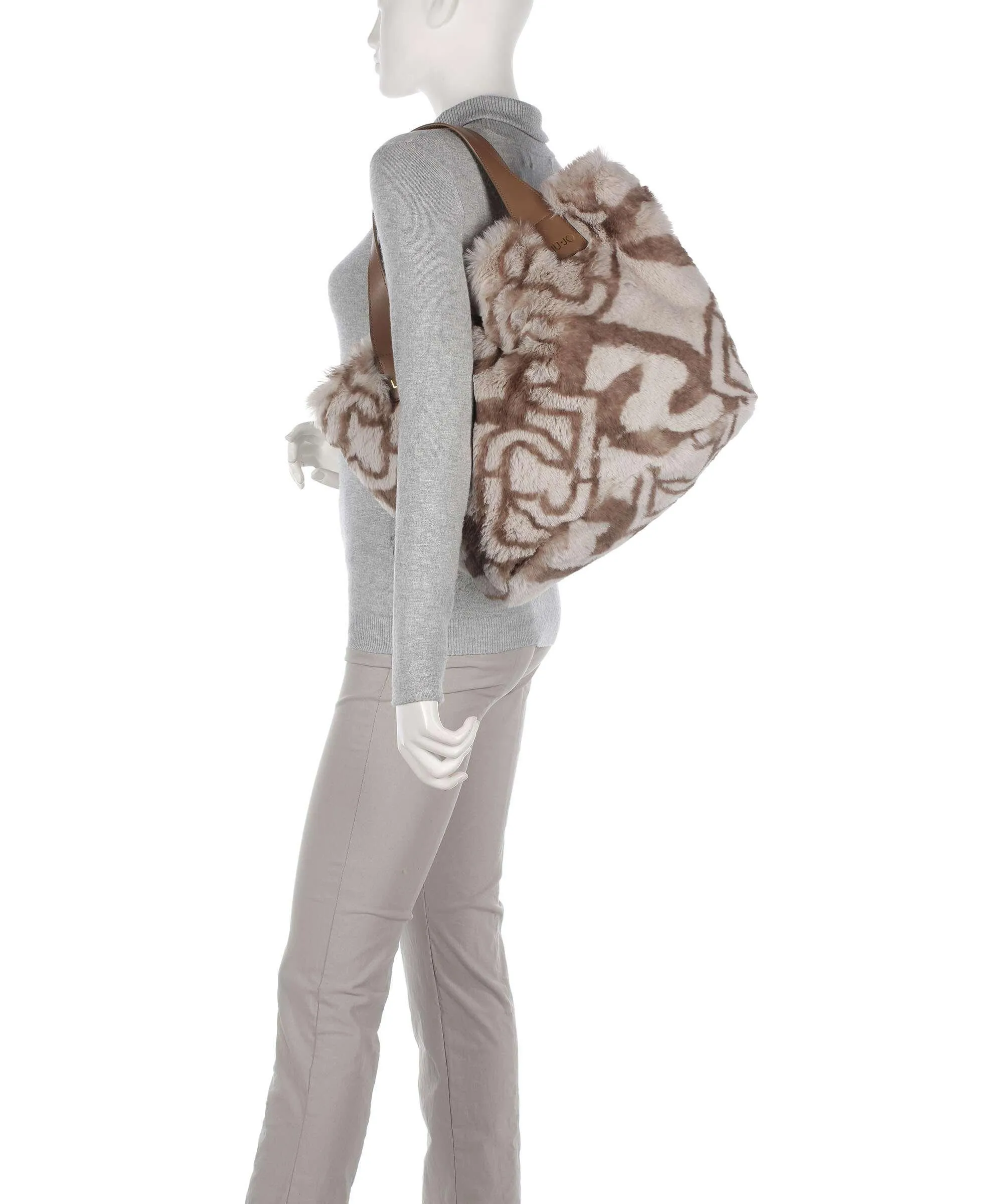  Liu Jo Valida Borsa shopper eco-pelliccia beige  