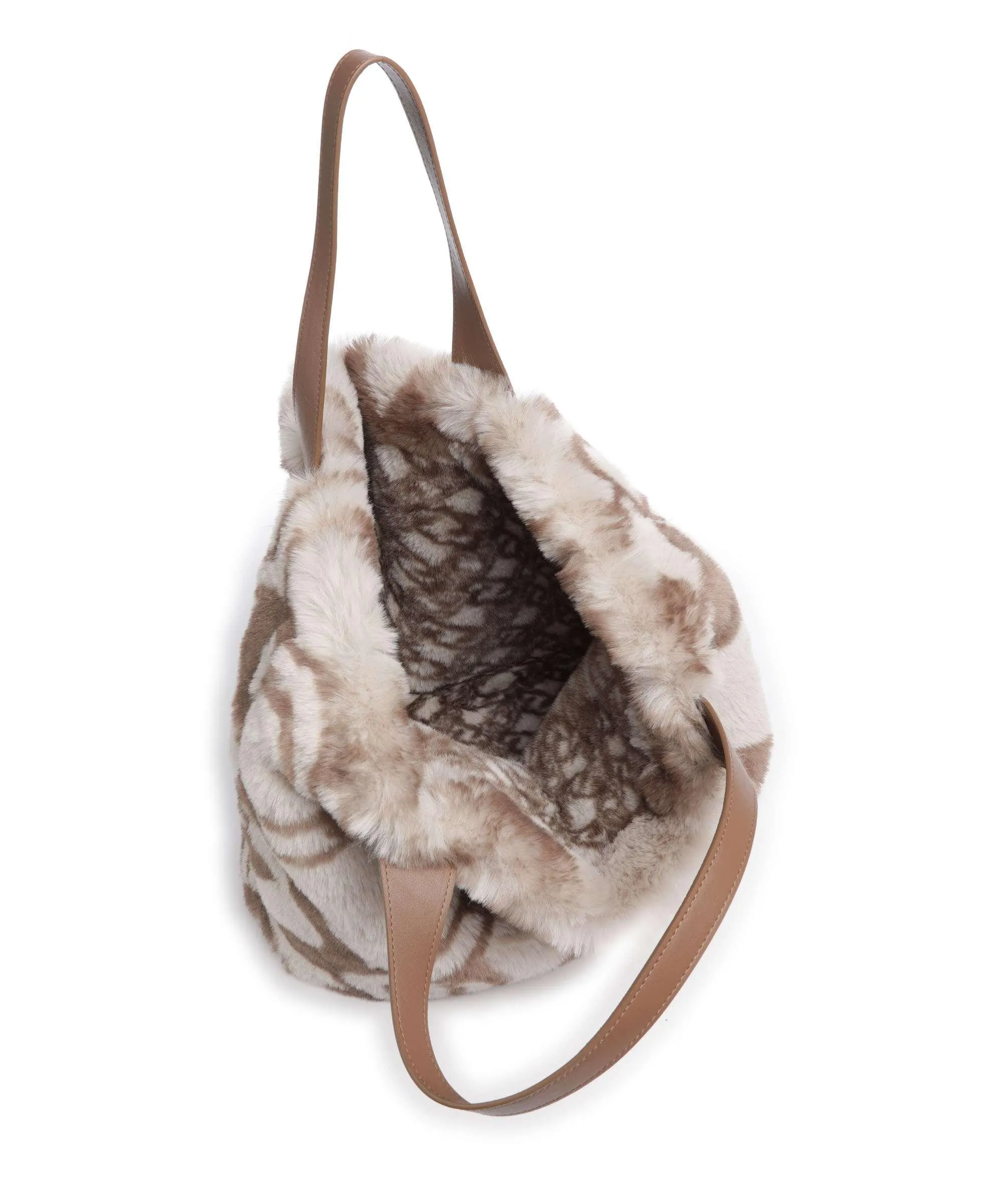  Liu Jo Valida Borsa shopper eco-pelliccia beige  