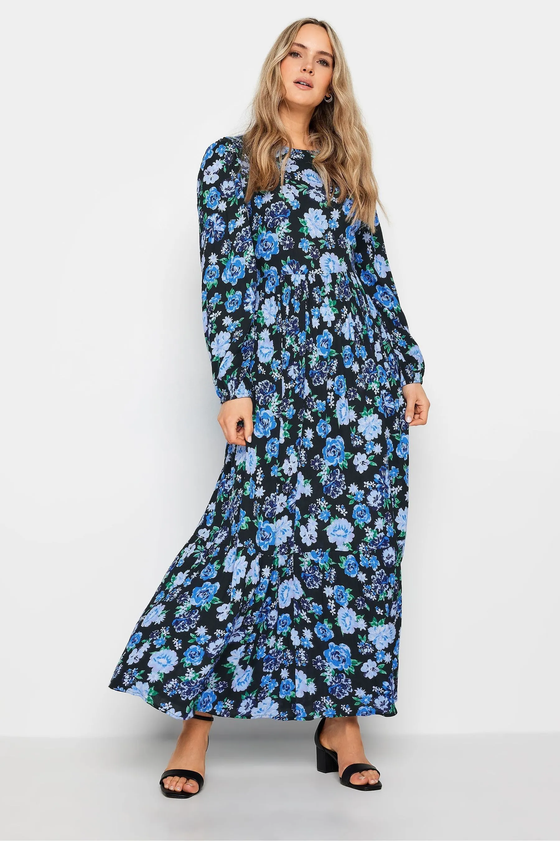 Long Tall Sally Floreale Stampa - Abito maxi a balze