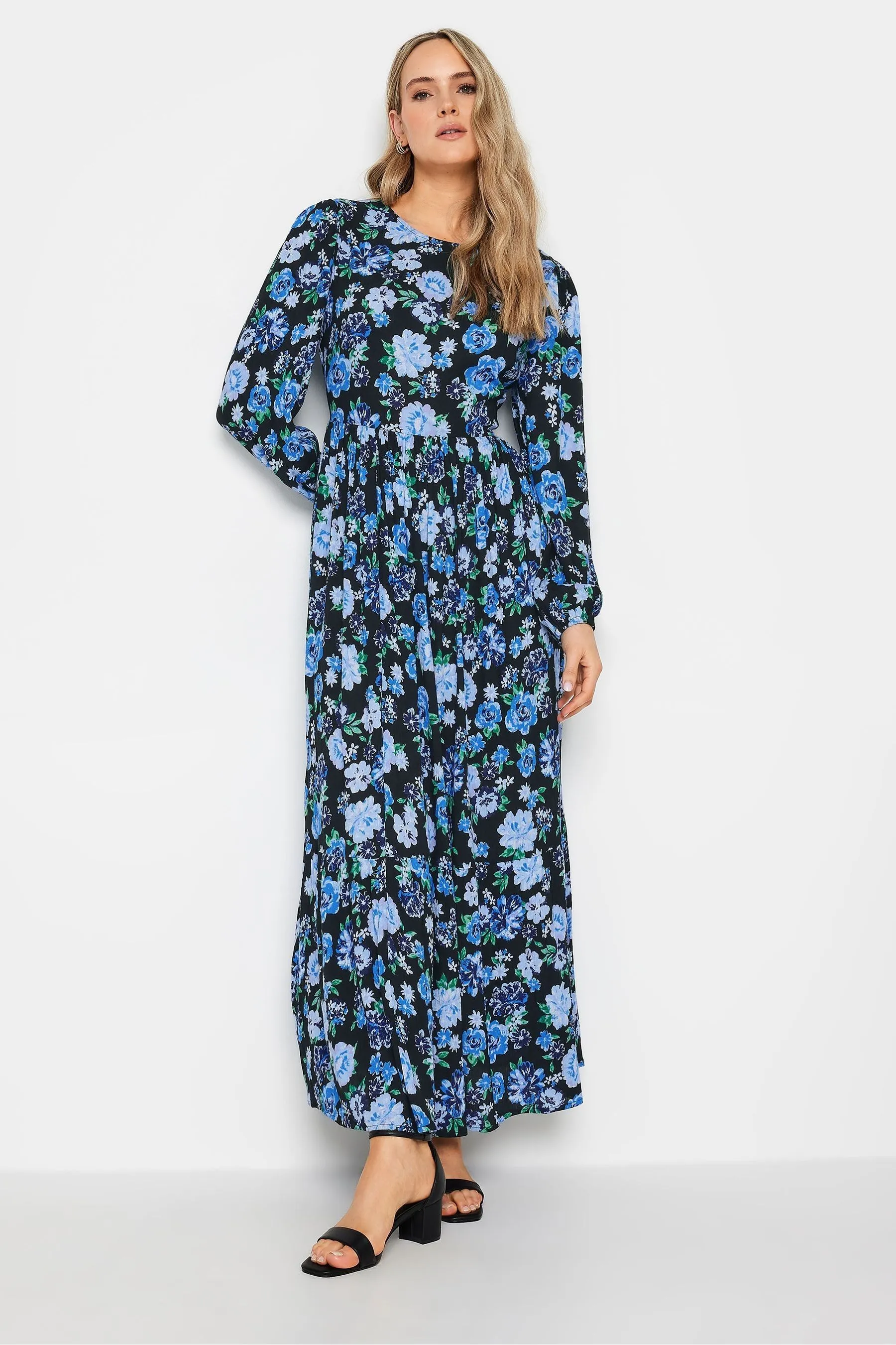 Long Tall Sally Floreale Stampa - Abito maxi a balze